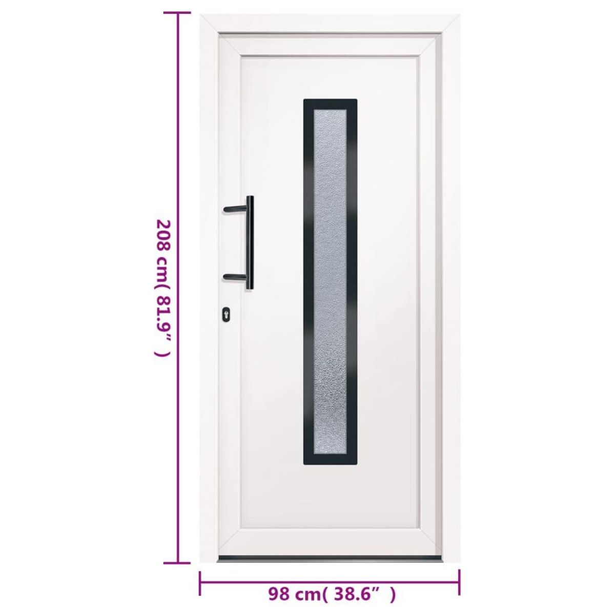 VIDAXL Porte d'entree Blanc 98x208 cm PVC