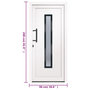 Voir la diapositive 6 : VIDAXL Porte d'entree Blanc 98x208 cm PVC