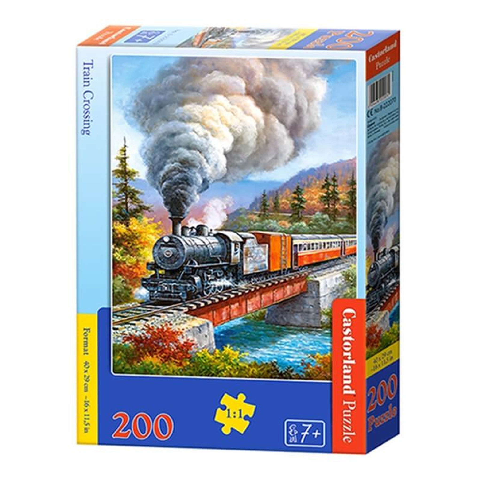 Voir la diapositive 2 : Castorland Puzzle 200 pièces : Passage du train
