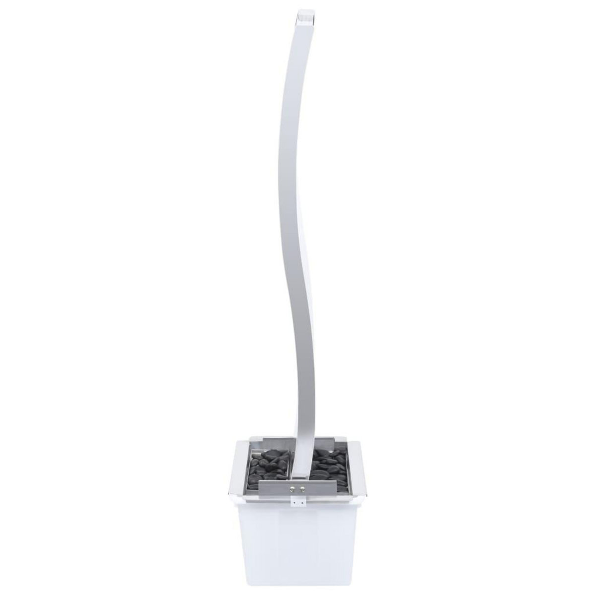 VIDAXL Fontaine de jardin avec pompe Acier inoxydable 130 cm Courbe