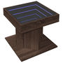 Voir la diapositive 3 : VIDAXL Table basse avec LED chene marron 50x50x45 cm bois d'ingenierie