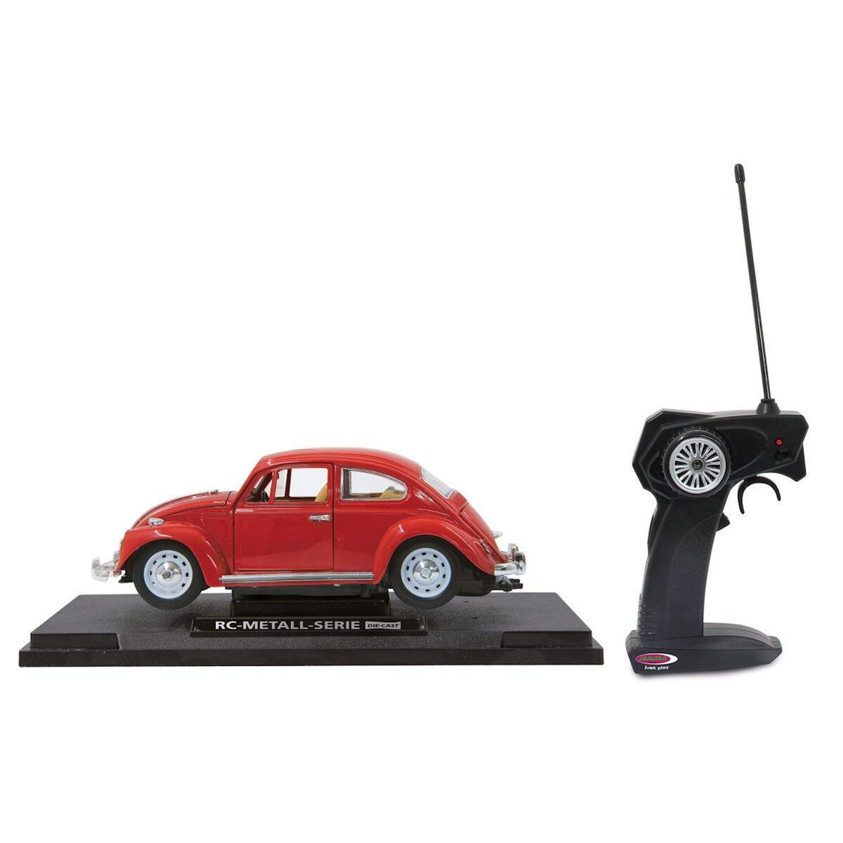 Jamara Voiture télécommandée VW Käfer RC Diecast 1:18 rouge 27MHz