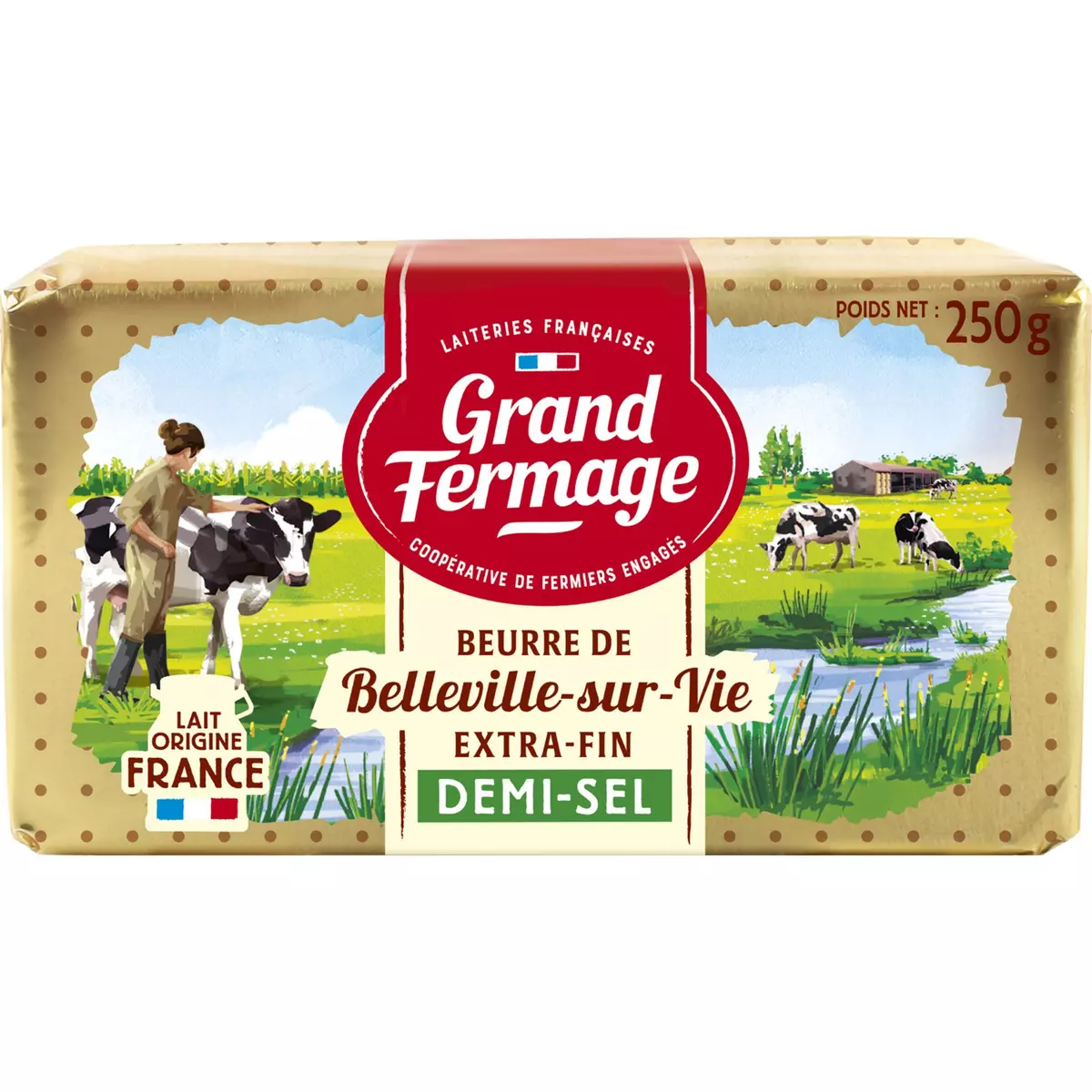 GRAND FERMAGE Beurre demi-sel Belleville-sur-vie 250g