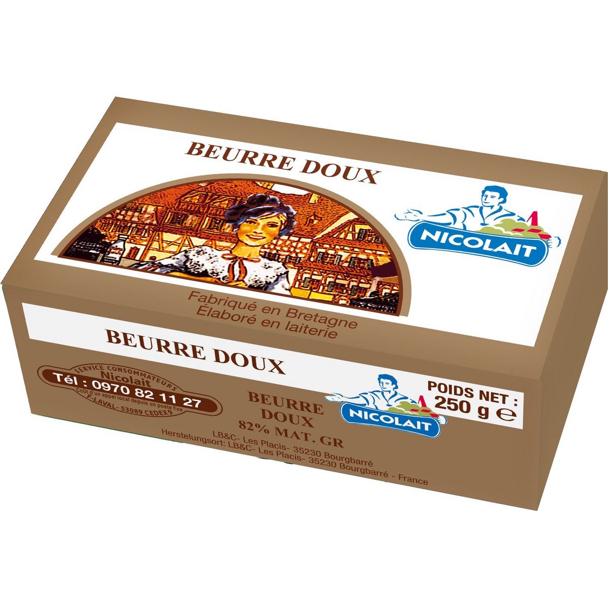NICOLAIT Beurre doux 250g