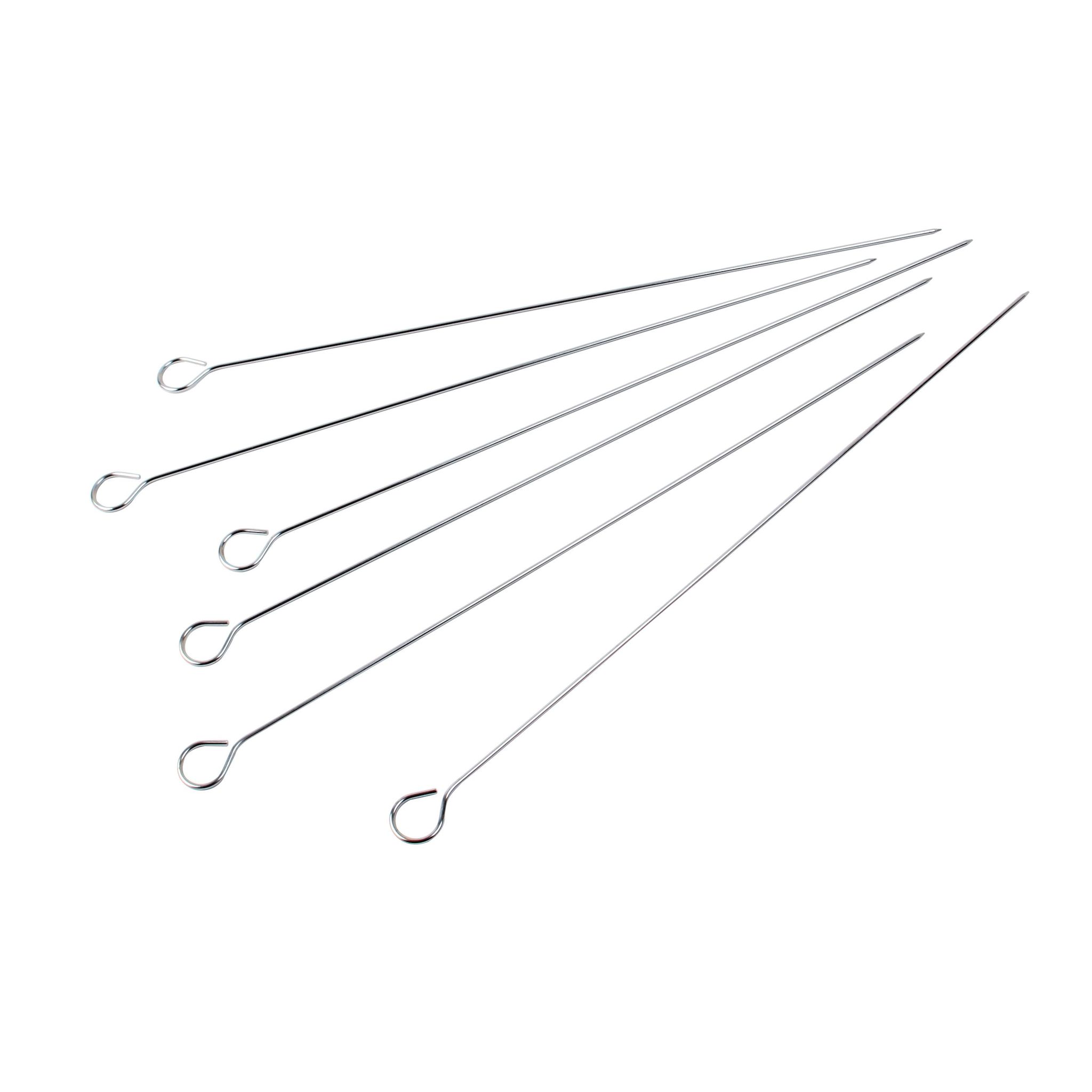 GARDENSTAR Lot 6 brochettes inox 40cm