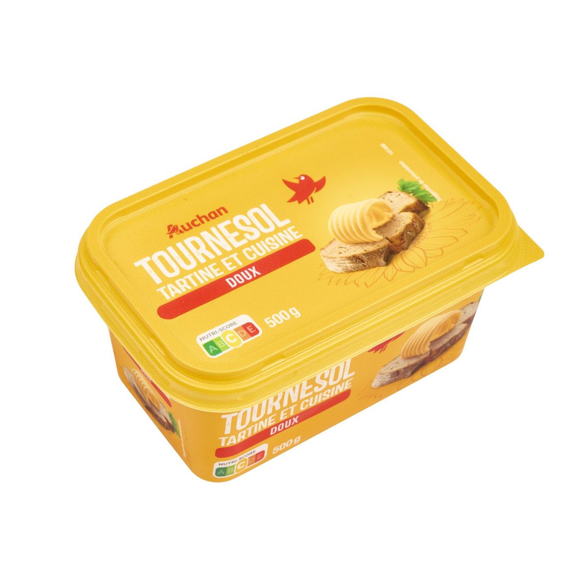 AUCHAN Margarine doux pour tartine et cuisson 500g