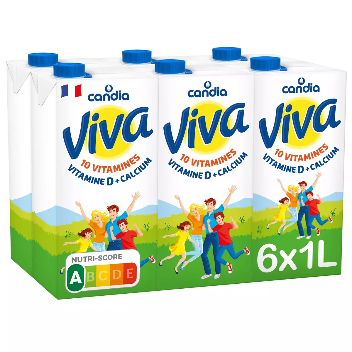 CANDIA Viva lait vitaminé UHT 6x1L