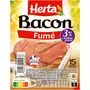 HERTA Bacon fumé en tranches 3% de matière grasse 15 tranches 150g