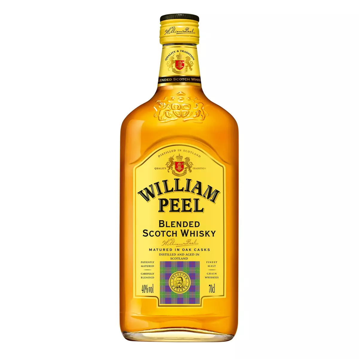 WILLIAM PEEL Scotch whisky écossais blended malt 40% 70cl