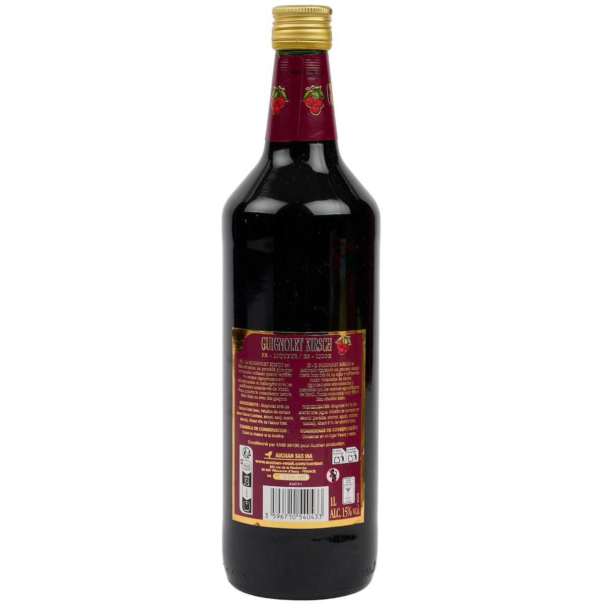 LEMERCIER Eau de vie guignolet kirsch 15% 1l