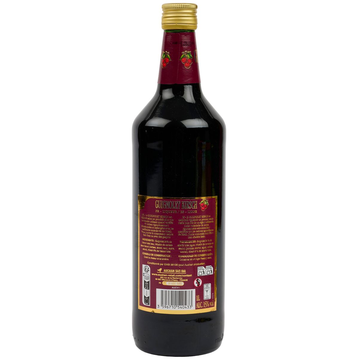 LEMERCIER Eau de vie guignolet kirsch 15% 1l