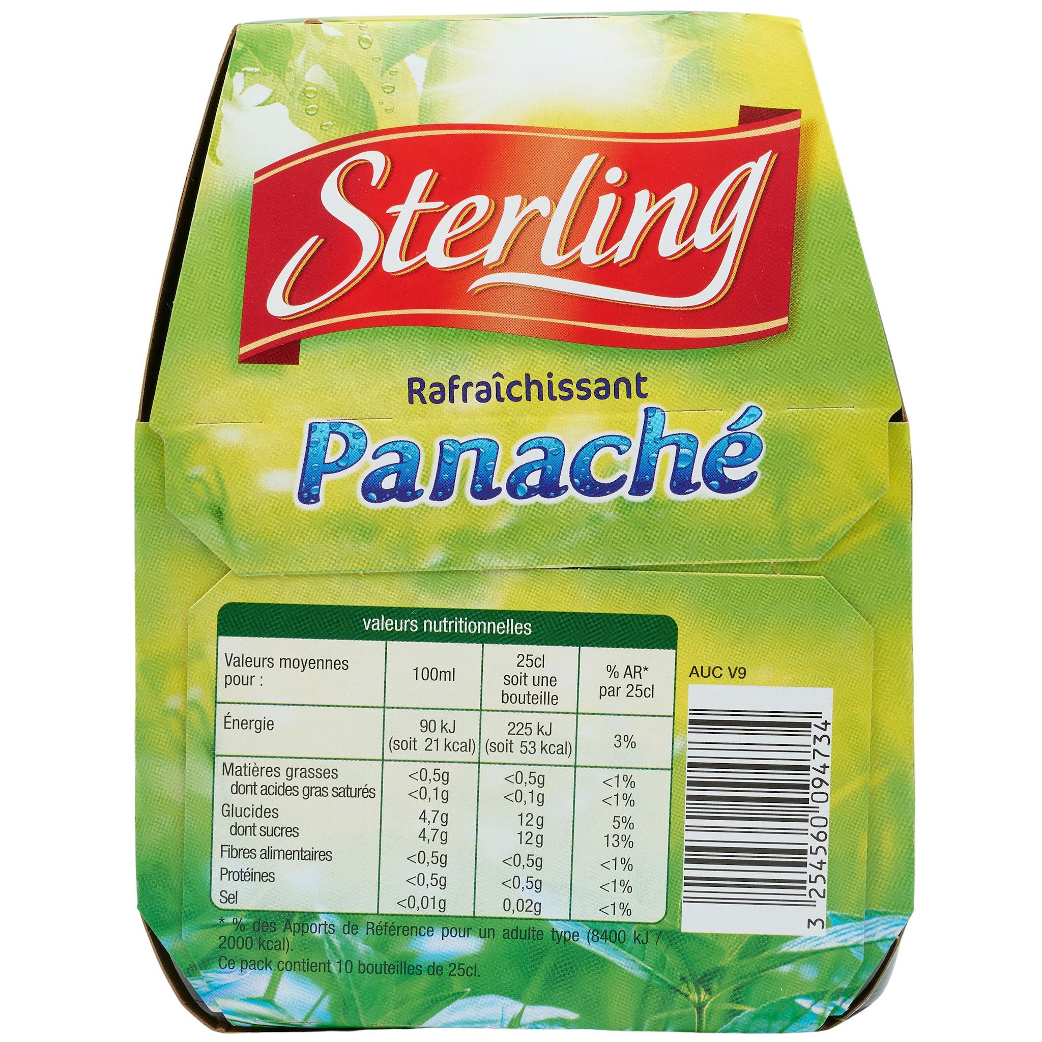 Voir la diapositive 3 : STERLING Panaché 1% pack bouteilles 10x25cl