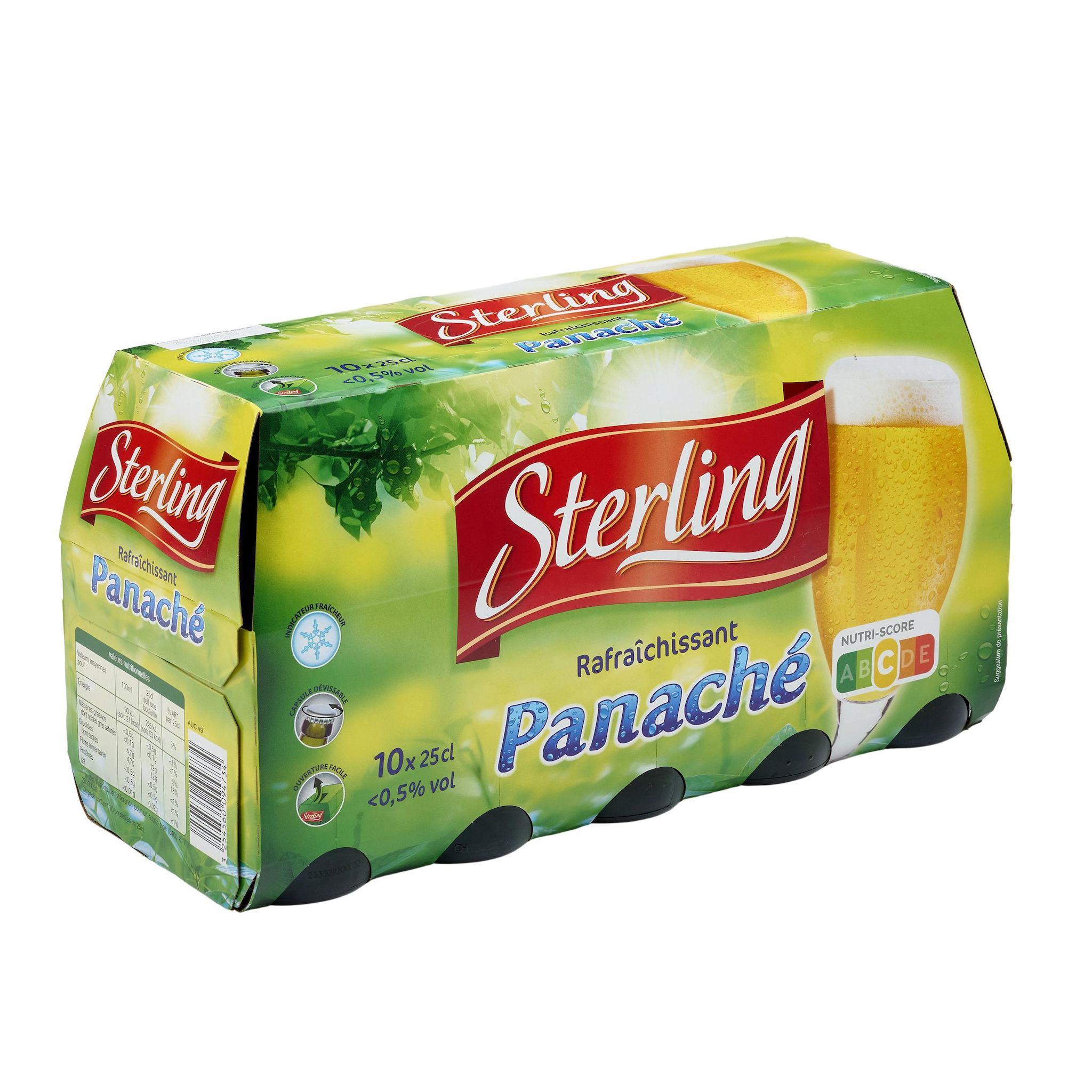 Voir la diapositive 4 : STERLING Panaché 1% pack bouteilles 10x25cl