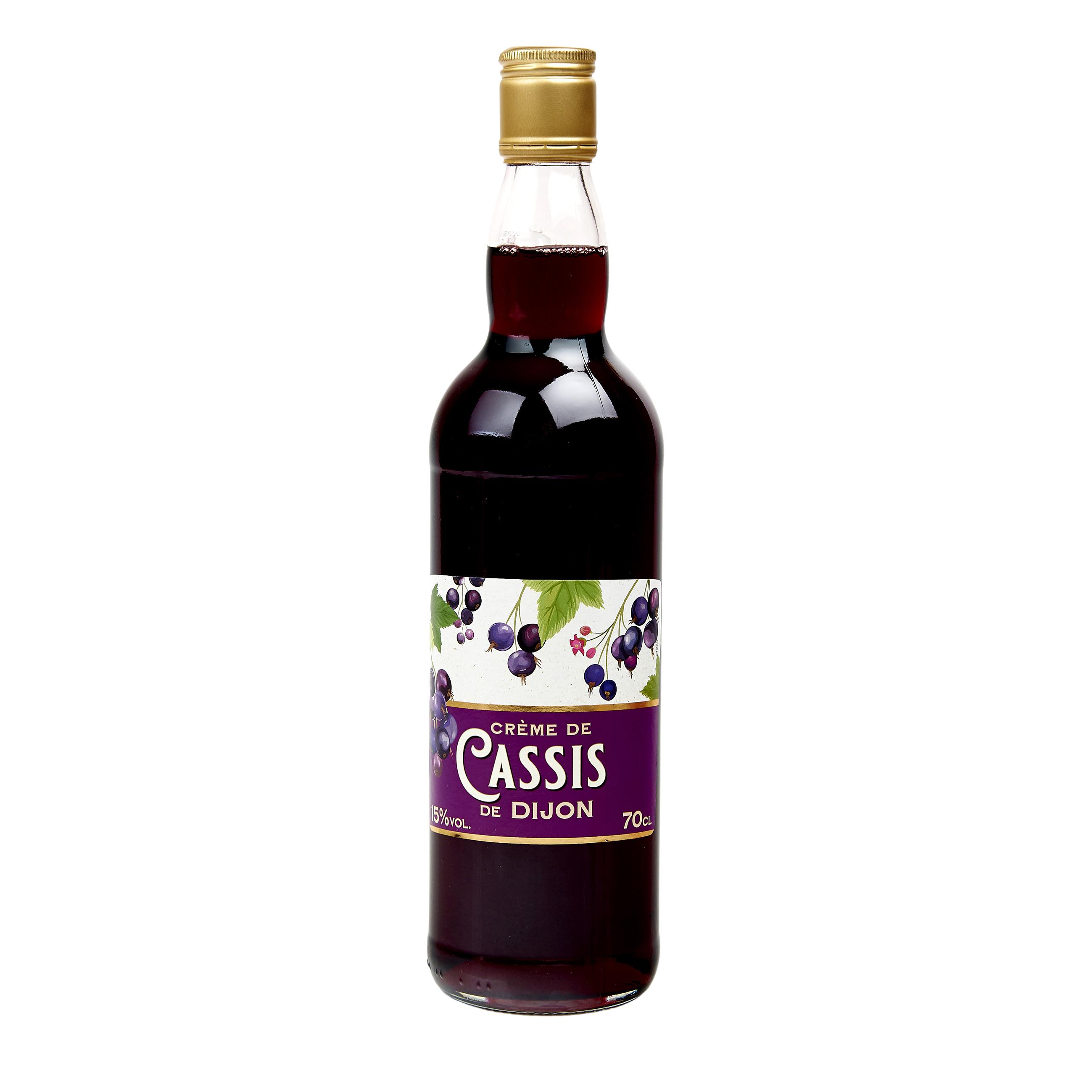 Voir la diapositive 2 : AUCHAN Crème de cassis 15% 70cl