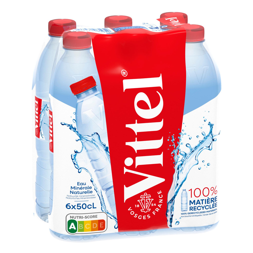 VITTEL Eau minérale naturelle plate bouteilles 6x50cl