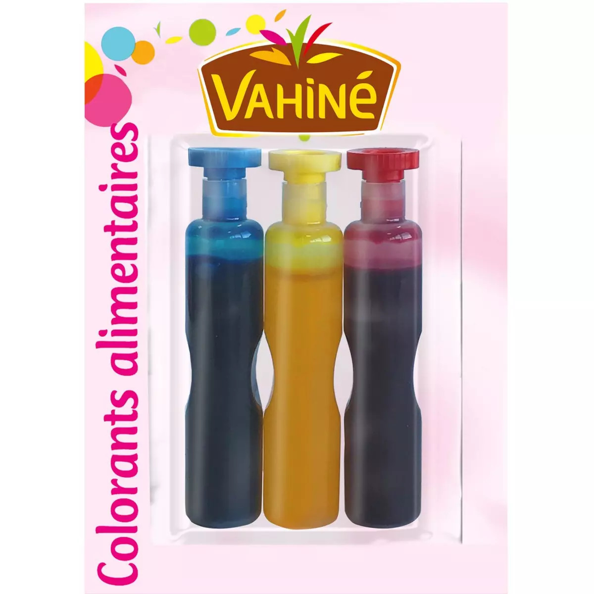 VAHINE Colorants alimentaires 3 couleurs 3x6ml
