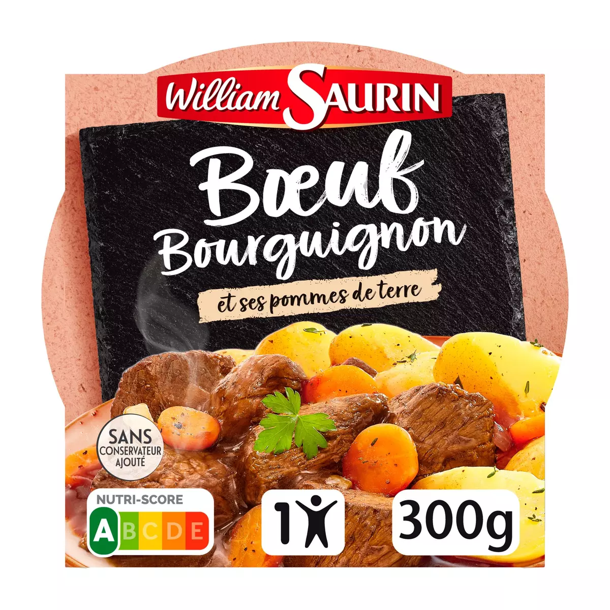 WILLIAM SAURIN Bœuf bourguignon pommes de terre 1 personne 300g