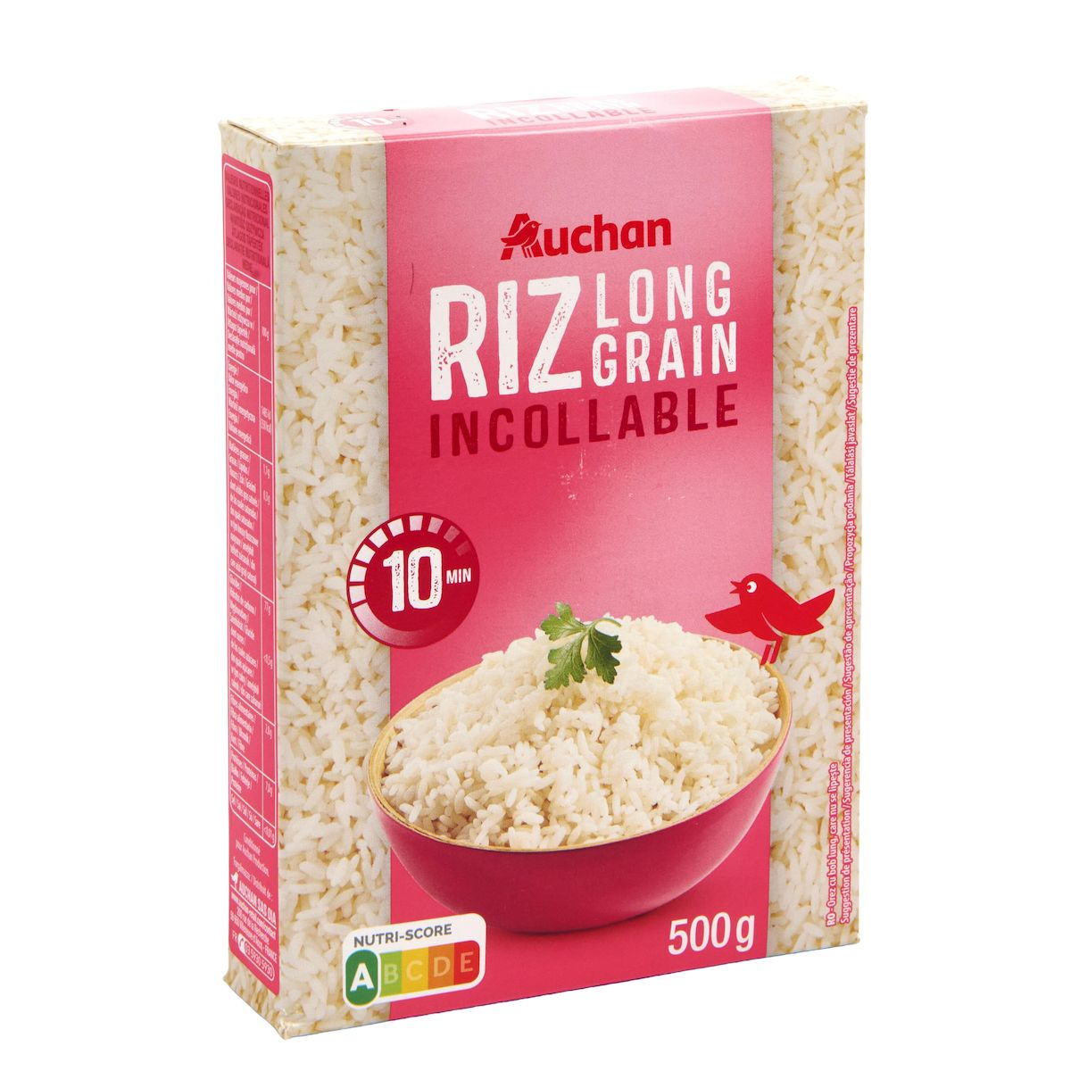 AUCHAN Riz long grain incollable cuisson rapide 500g