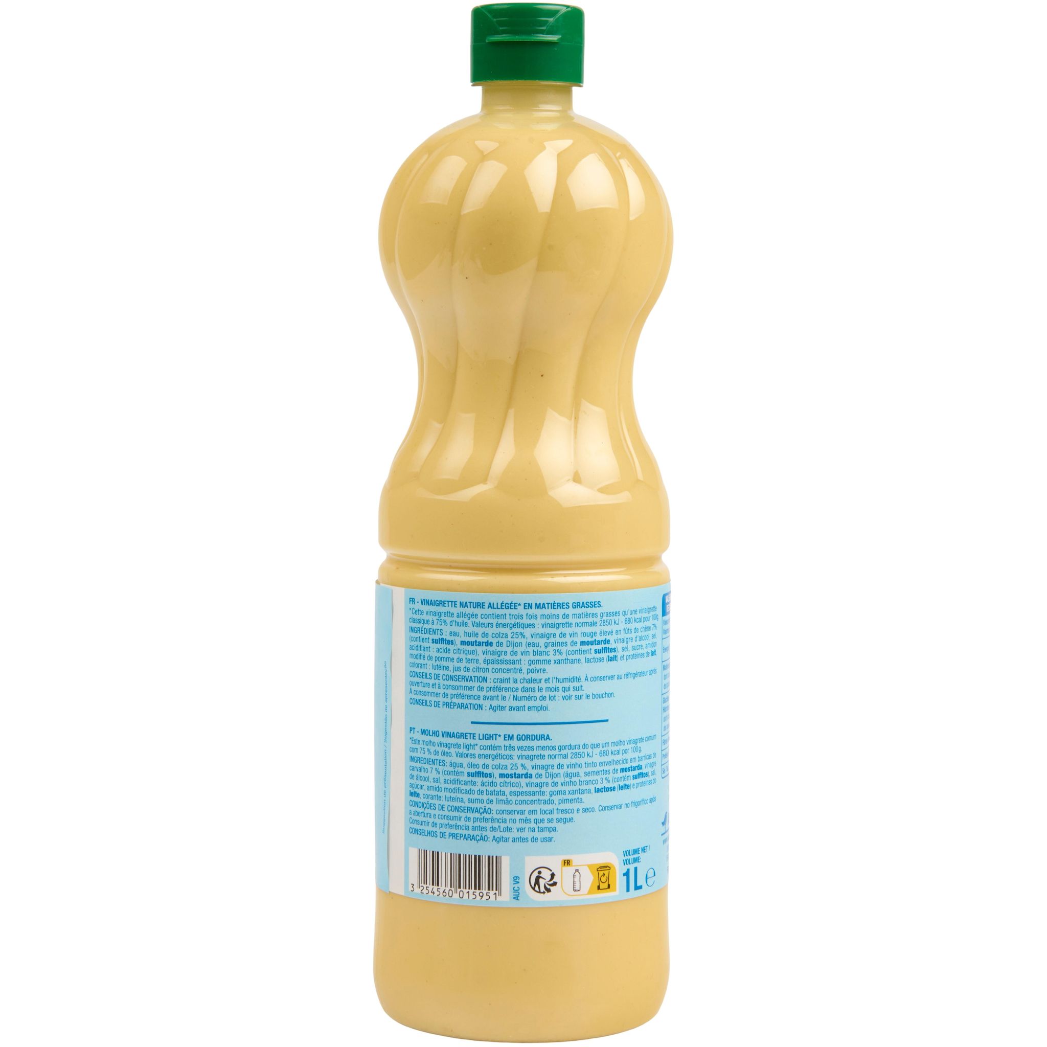 Voir la diapositive 2 : AUCHAN Vinaigrette allégée nature 1l