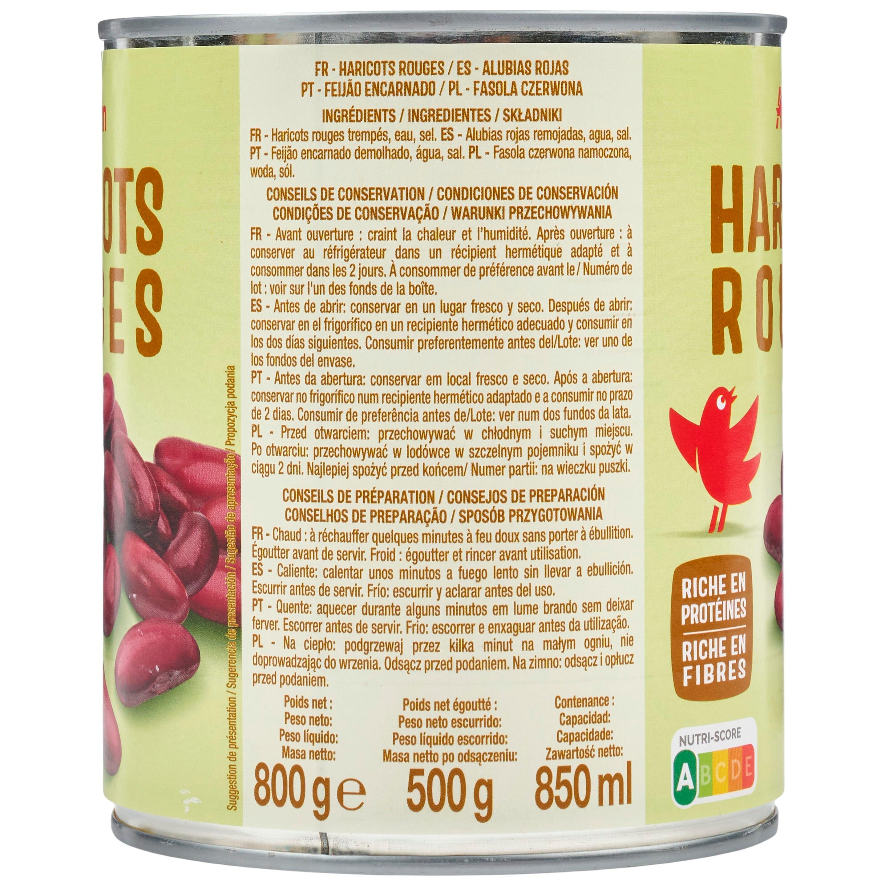 Voir la diapositive 3 : AUCHAN Haricots rouges 500g