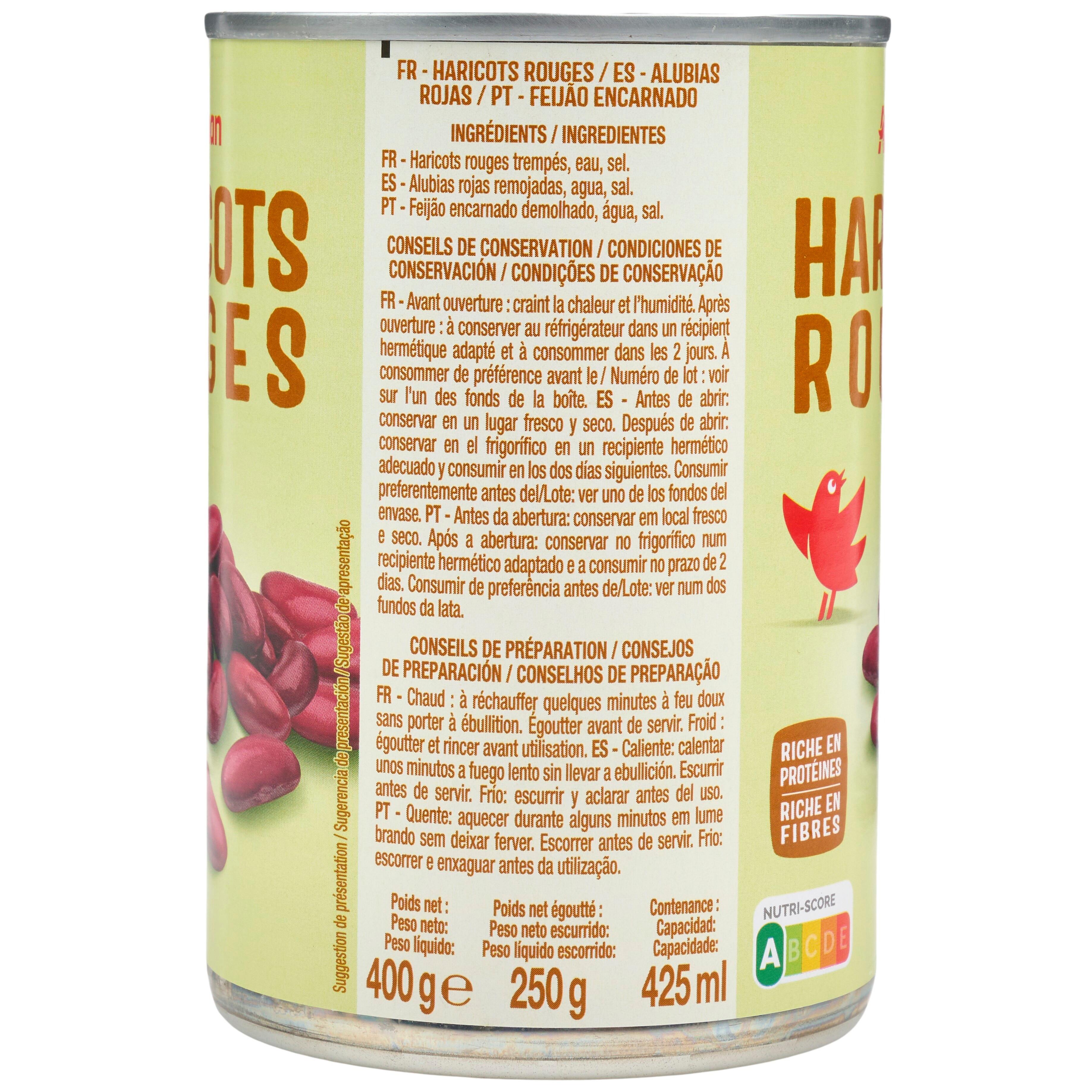 Voir la diapositive 4 : AUCHAN Haricots rouges 250g