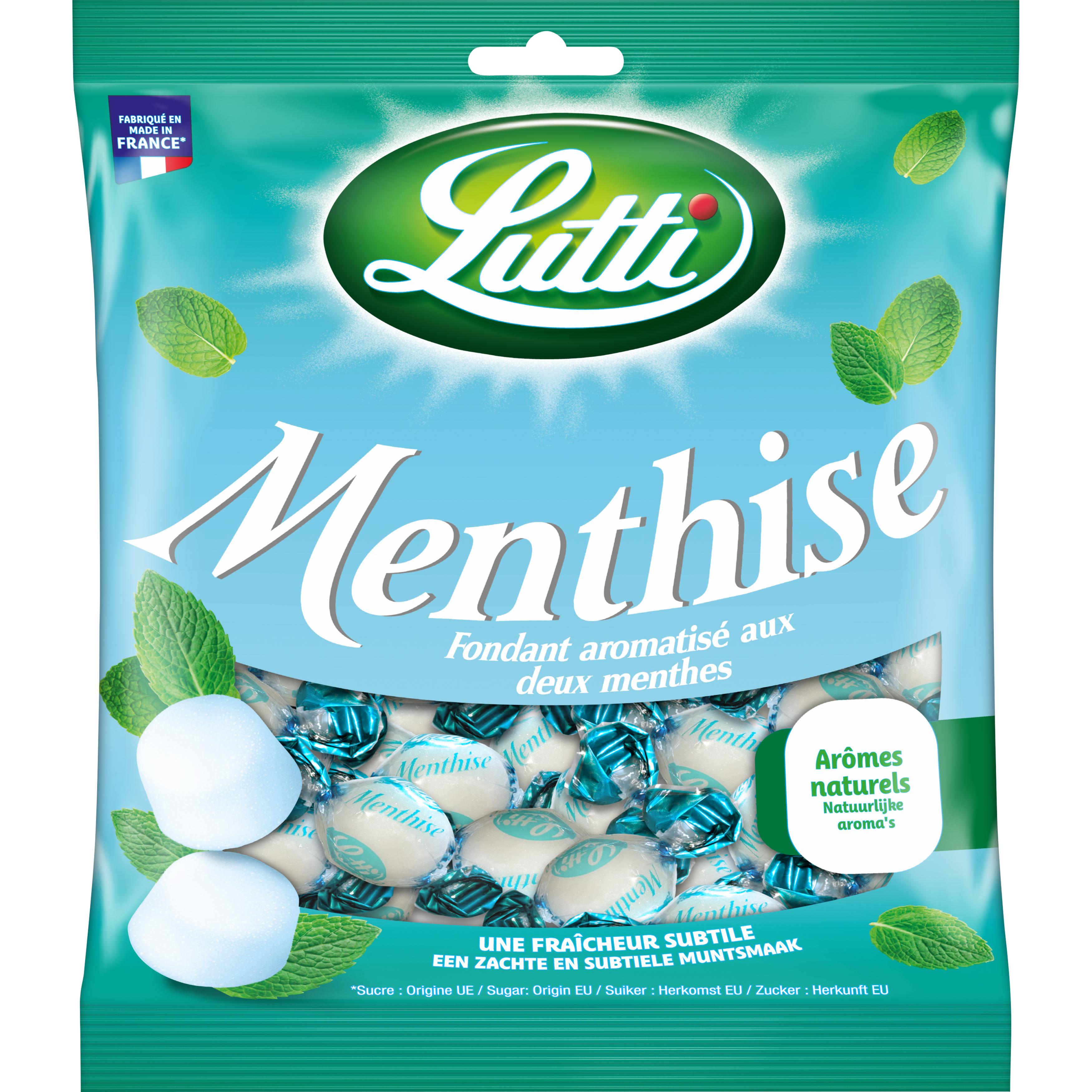 Voir la diapositive 2 : LUTTI Bonbons fondants aux 2 menthes 250g