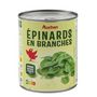 Voir la diapositive 2 : AUCHAN Epinards en branches 530g