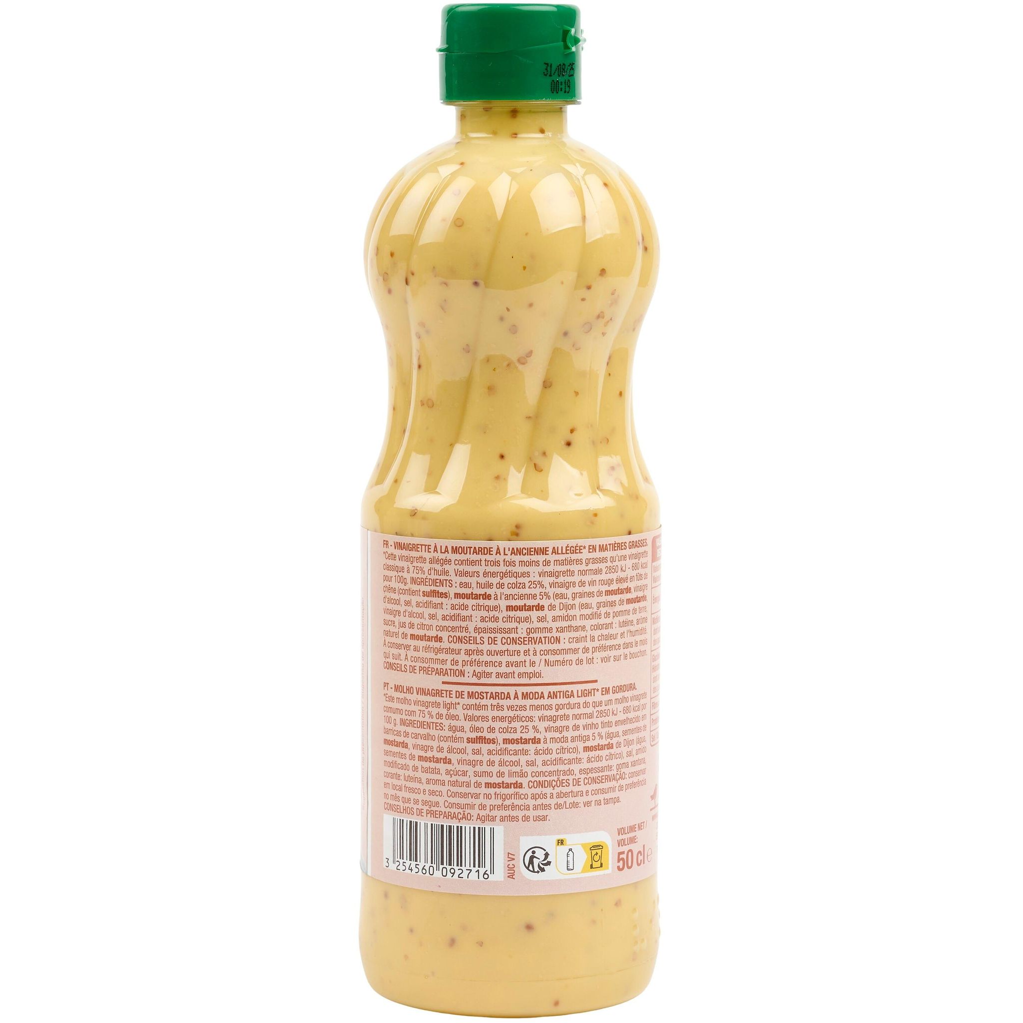 Voir la diapositive 3 : AUCHAN Vinaigrette allégée à la moutarde 50cl
