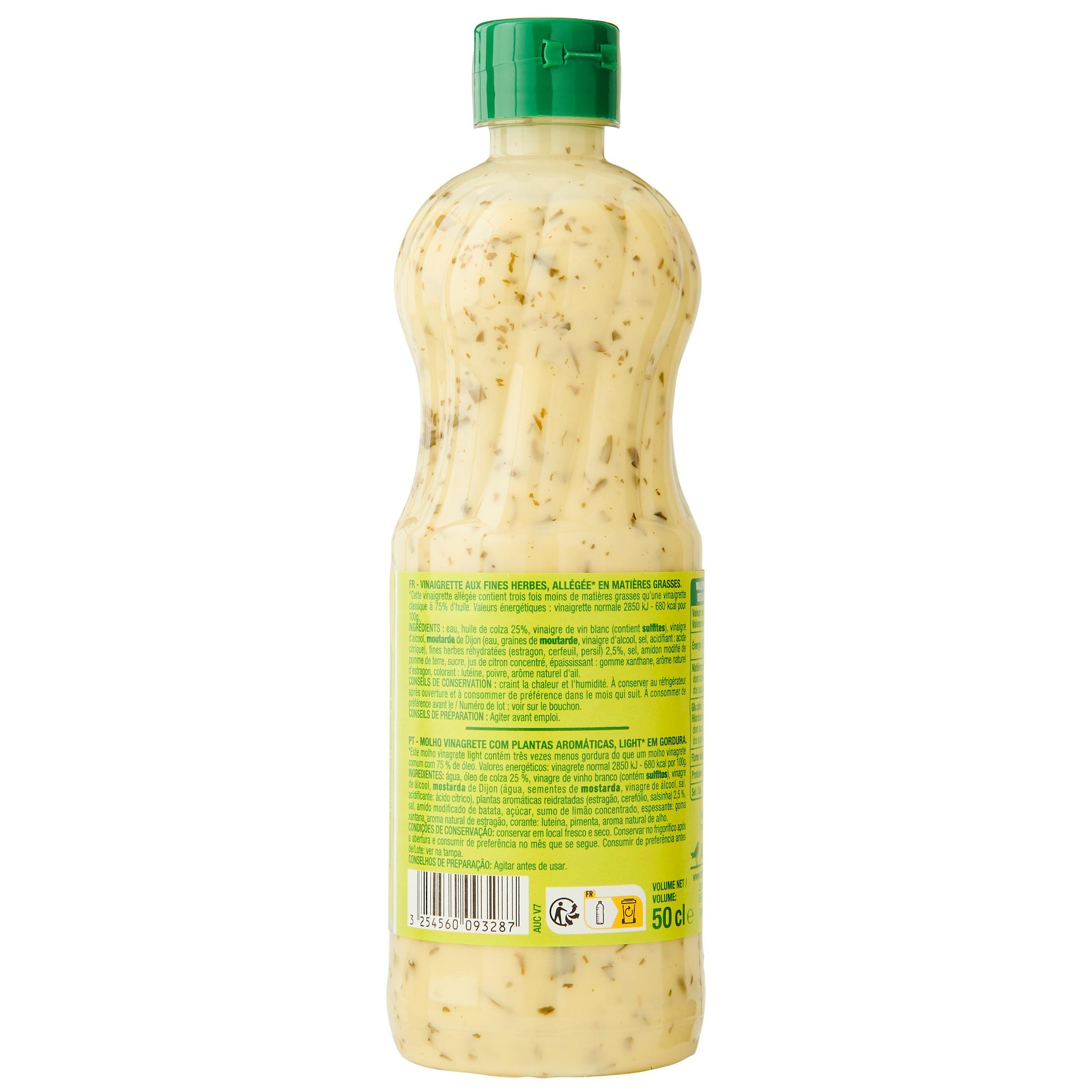 Voir la diapositive 3 : AUCHAN Vinaigrette allégée aux fines herbes 50cl