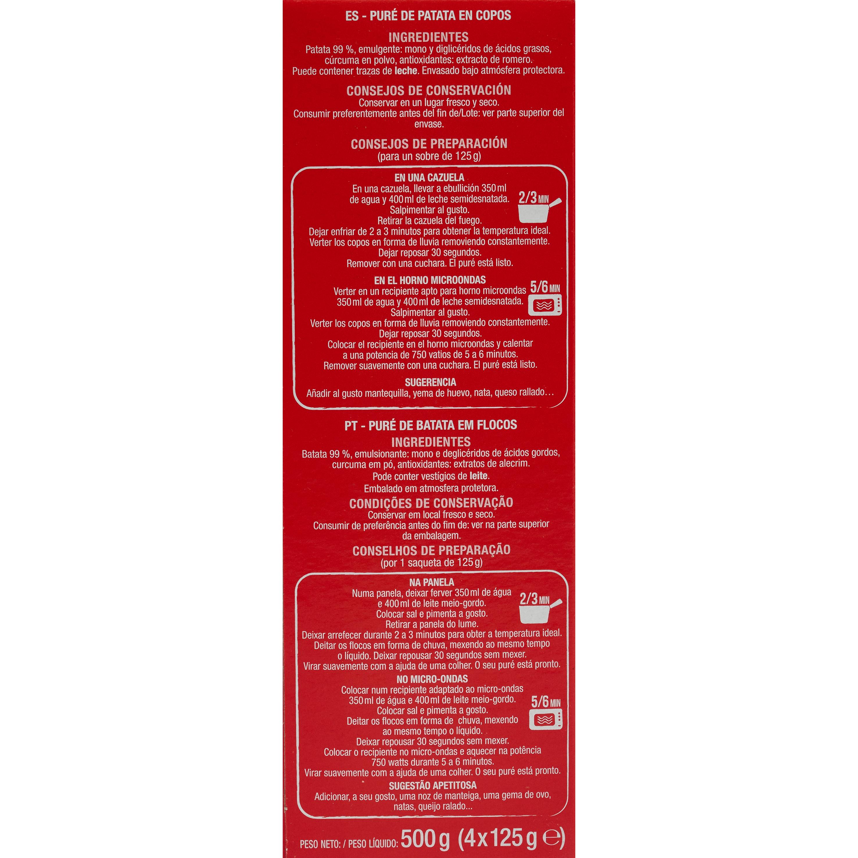 Voir la diapositive 5 : AUCHAN Purée de pommes de terre 4x4 personnes 4x125g