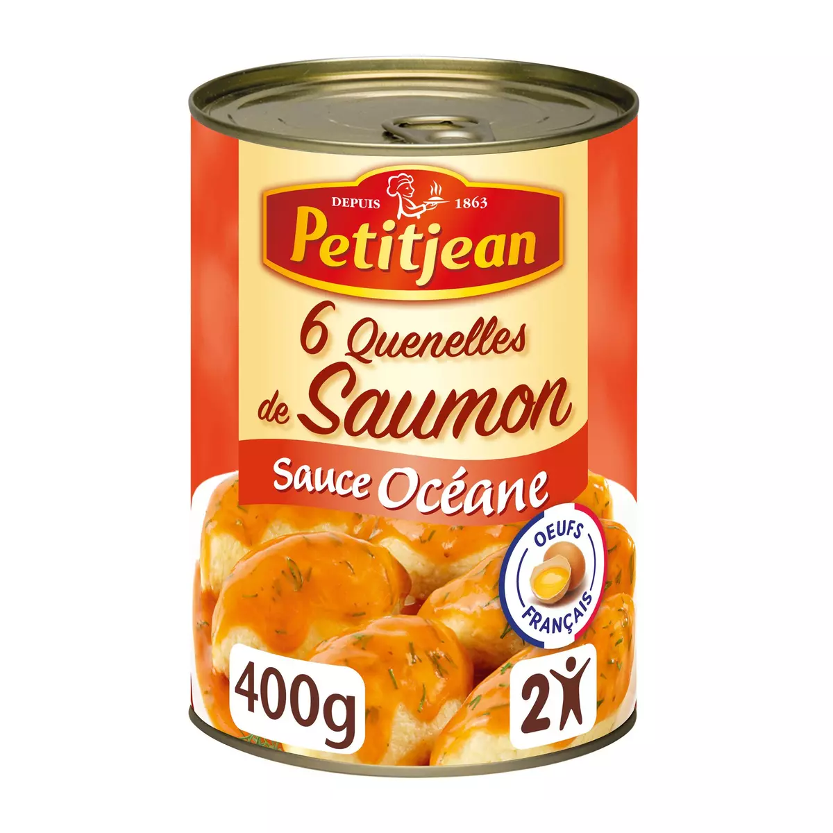 PETIT JEAN Quenelles saumon sauce océane 6 pièces 400g