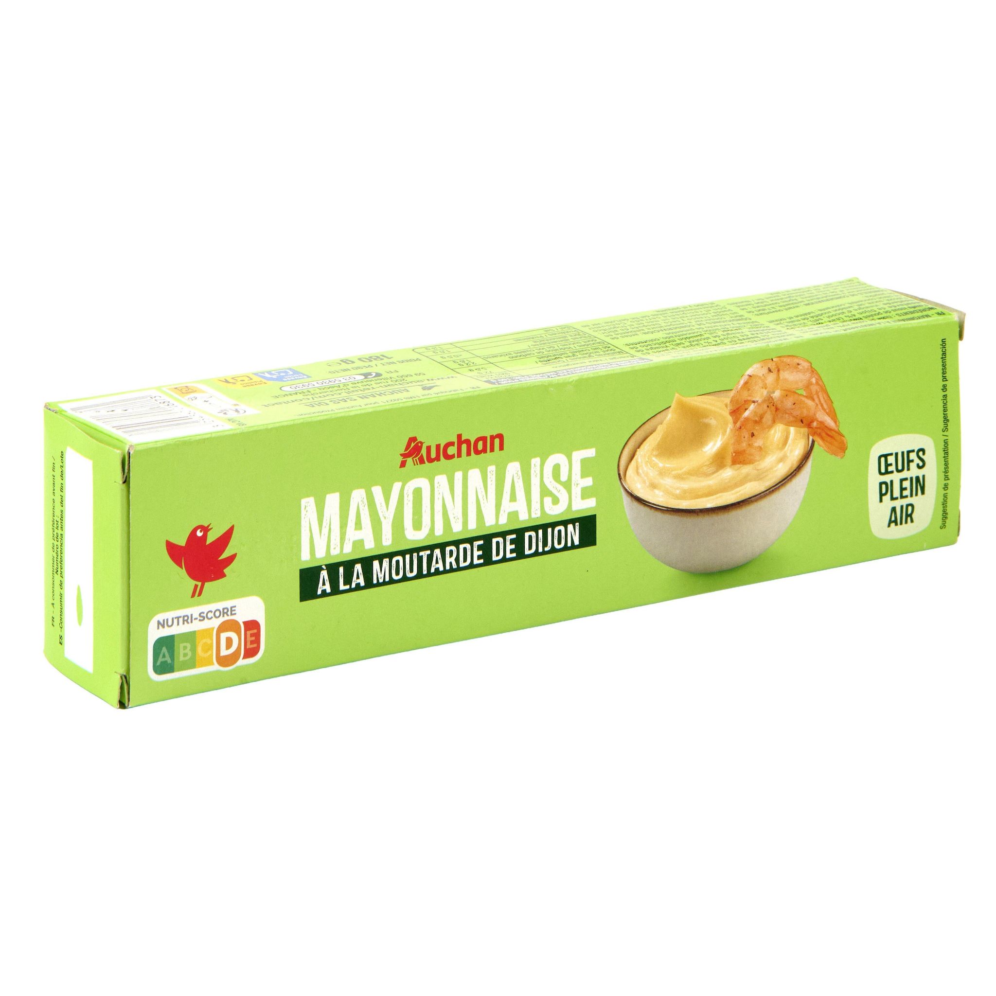Voir la diapositive 3 : AUCHAN Mayonnaise aux œufs frais en tube 175g