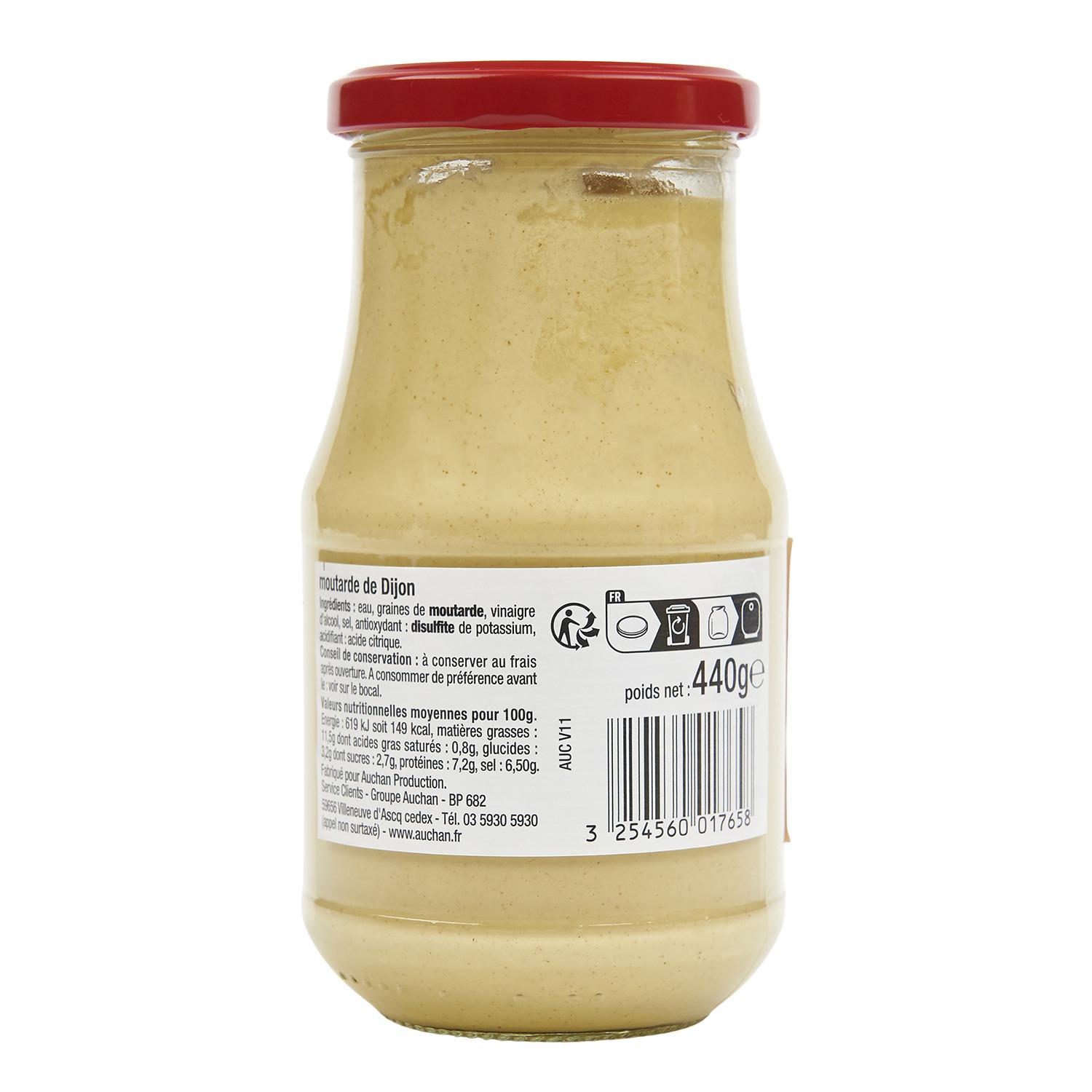 Voir la diapositive 4 : AUCHAN Moutarde de Dijon forte 440g