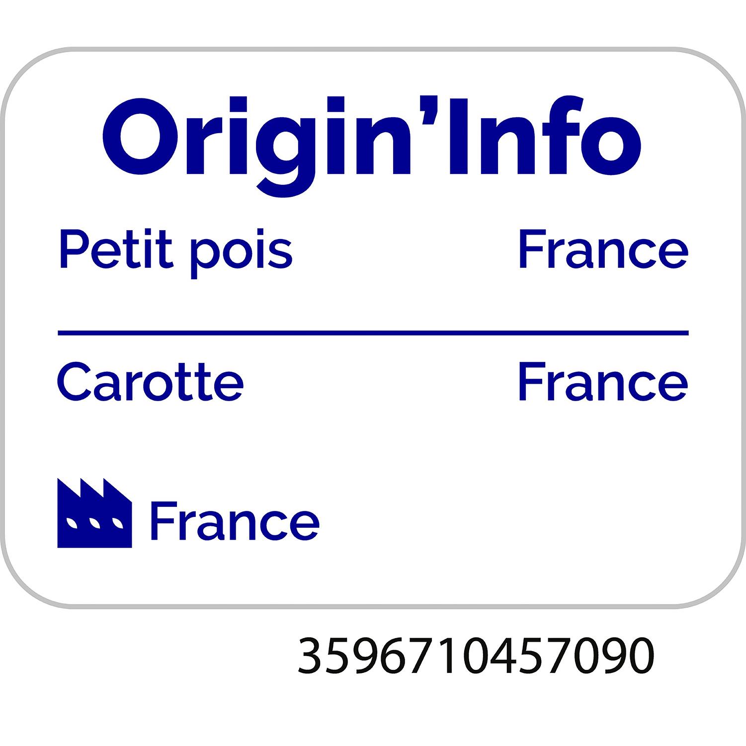 Voir la diapositive 2 : AUCHAN Petits pois carottes à l'étuvée extra-fins 530g