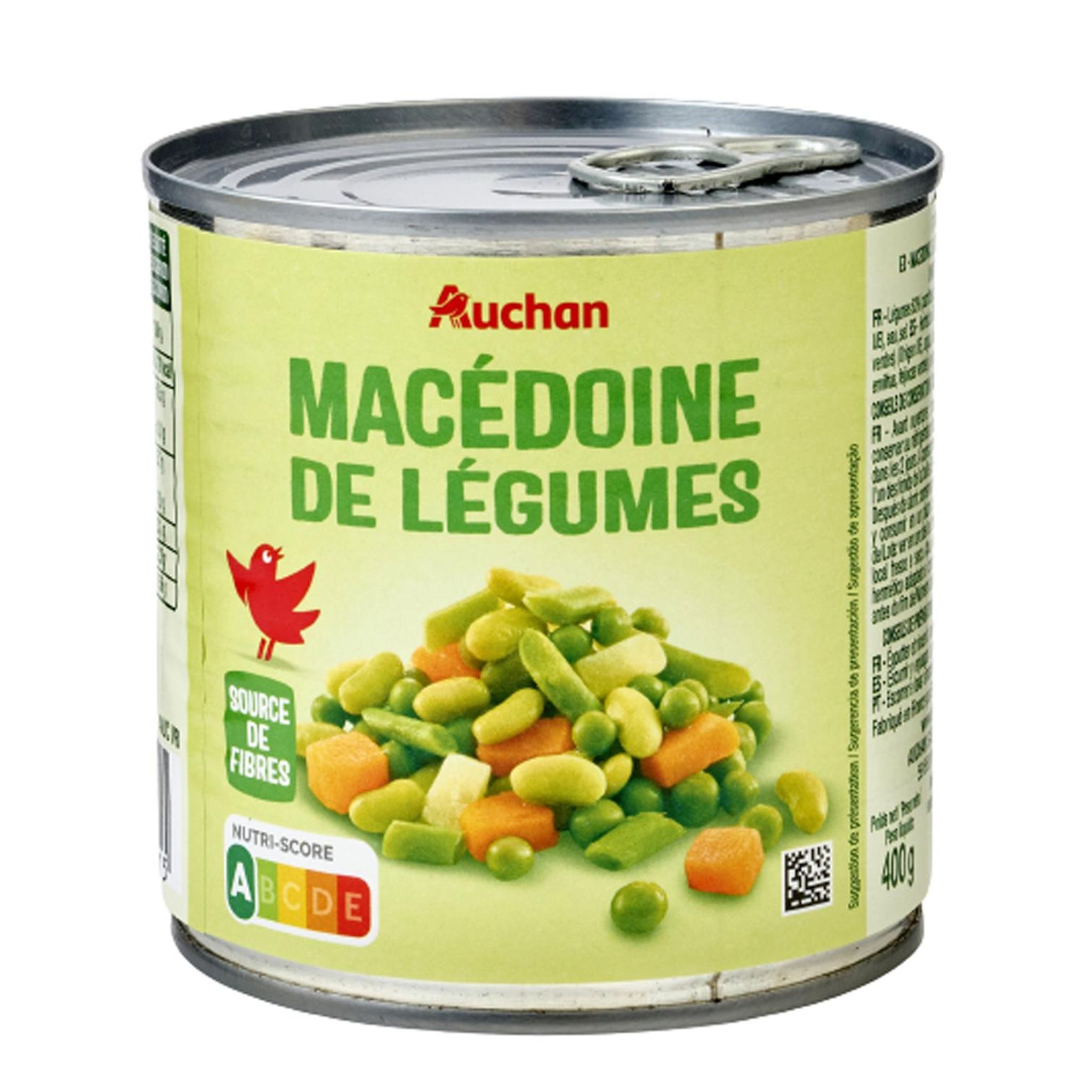 Voir la diapositive 2 : AUCHAN Macédoine de légumes 265g