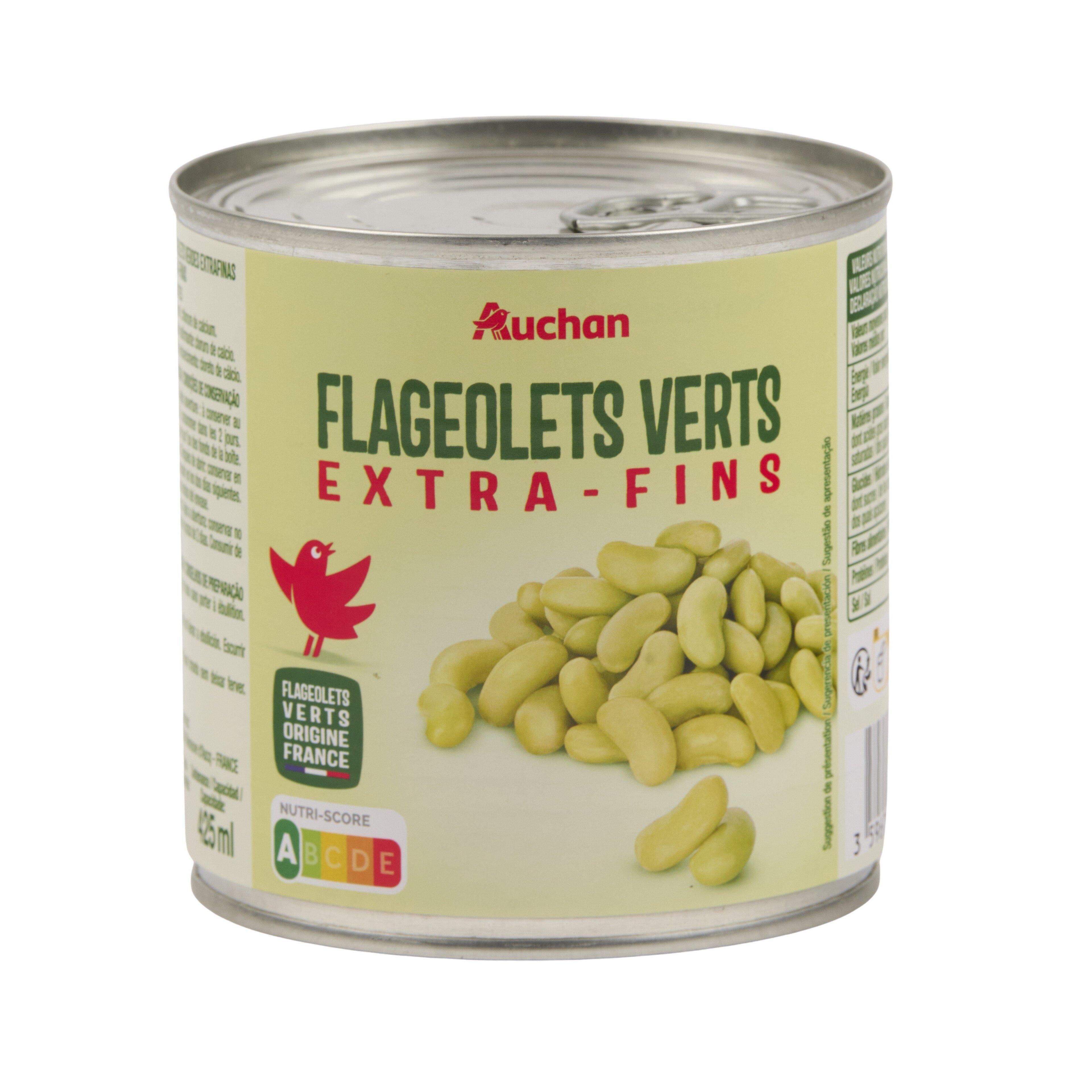 Voir la diapositive 5 : AUCHAN Flageolets verts extra fins 265g