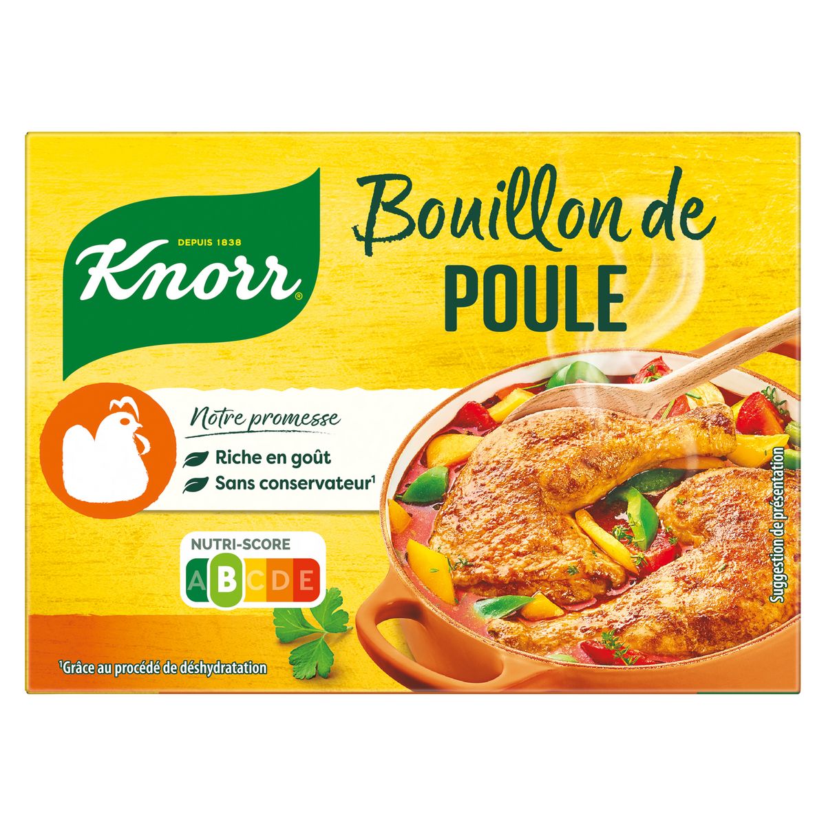 KNORR Bouillon de poule sans conservateur 15 tablettes 150g