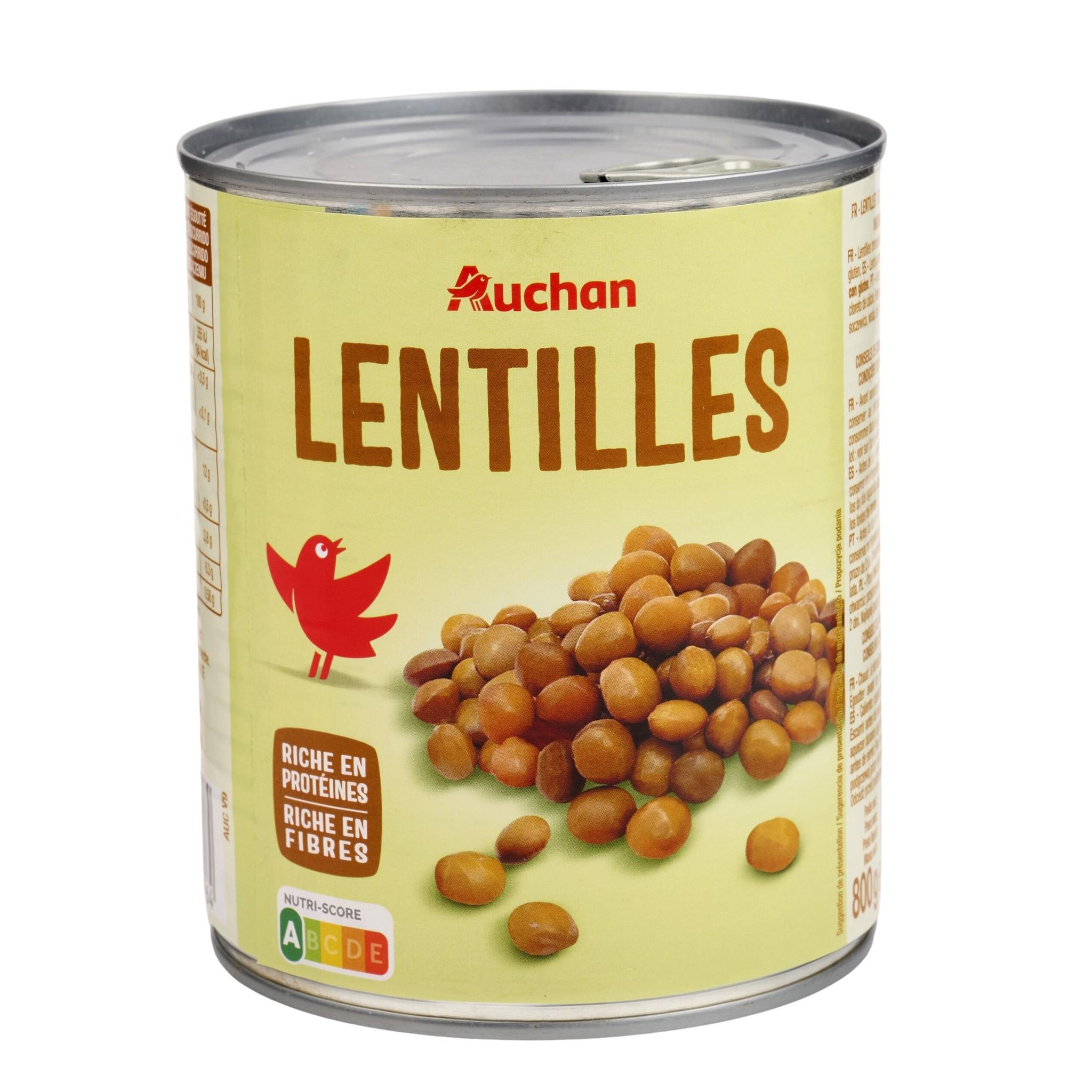 Voir la diapositive 3 : AUCHAN Lentilles 530g