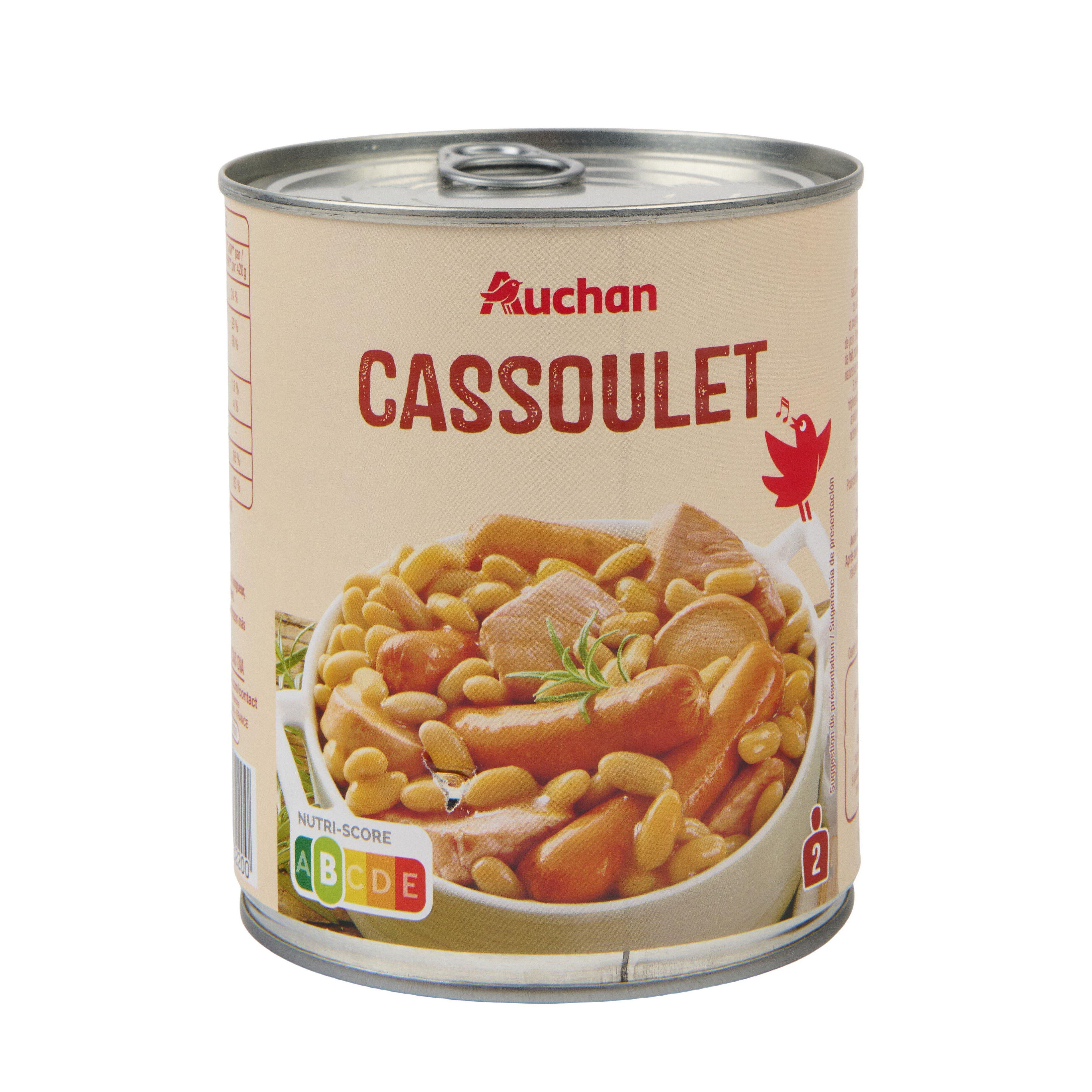 Voir la diapositive 4 : AUCHAN Cassoulet 2 personnes 840g