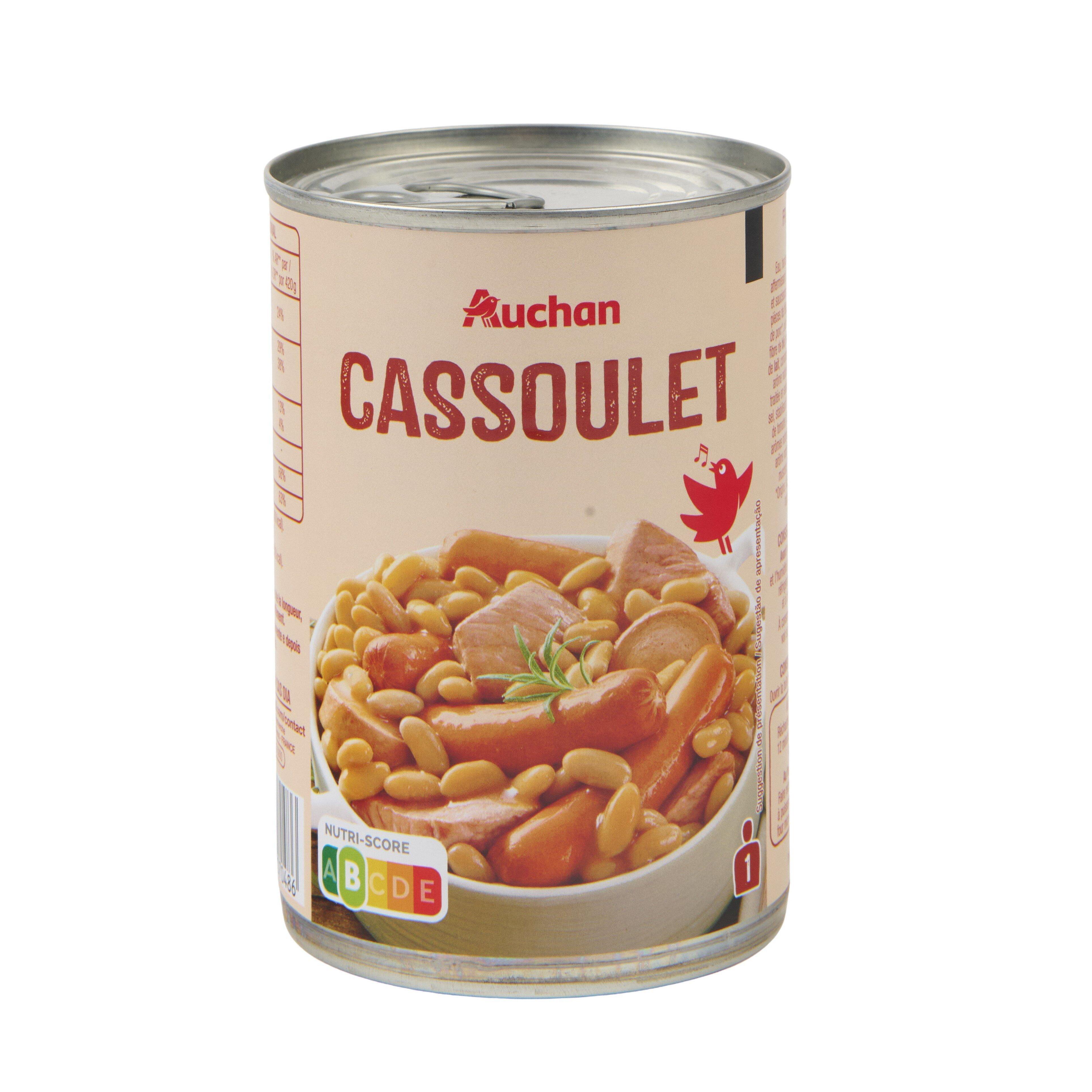 Voir la diapositive 4 : AUCHAN Cassoulet 1 personne 420g