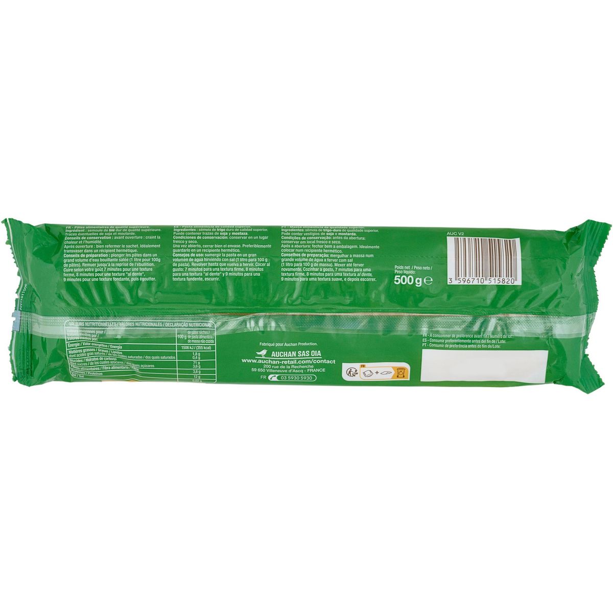 AUCHAN Spaghetti 500g