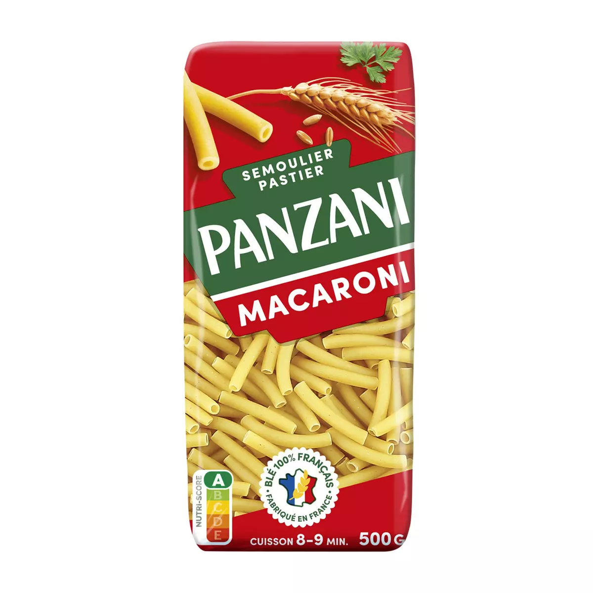 PANZANI Macaroni filière blé responsable français 500g