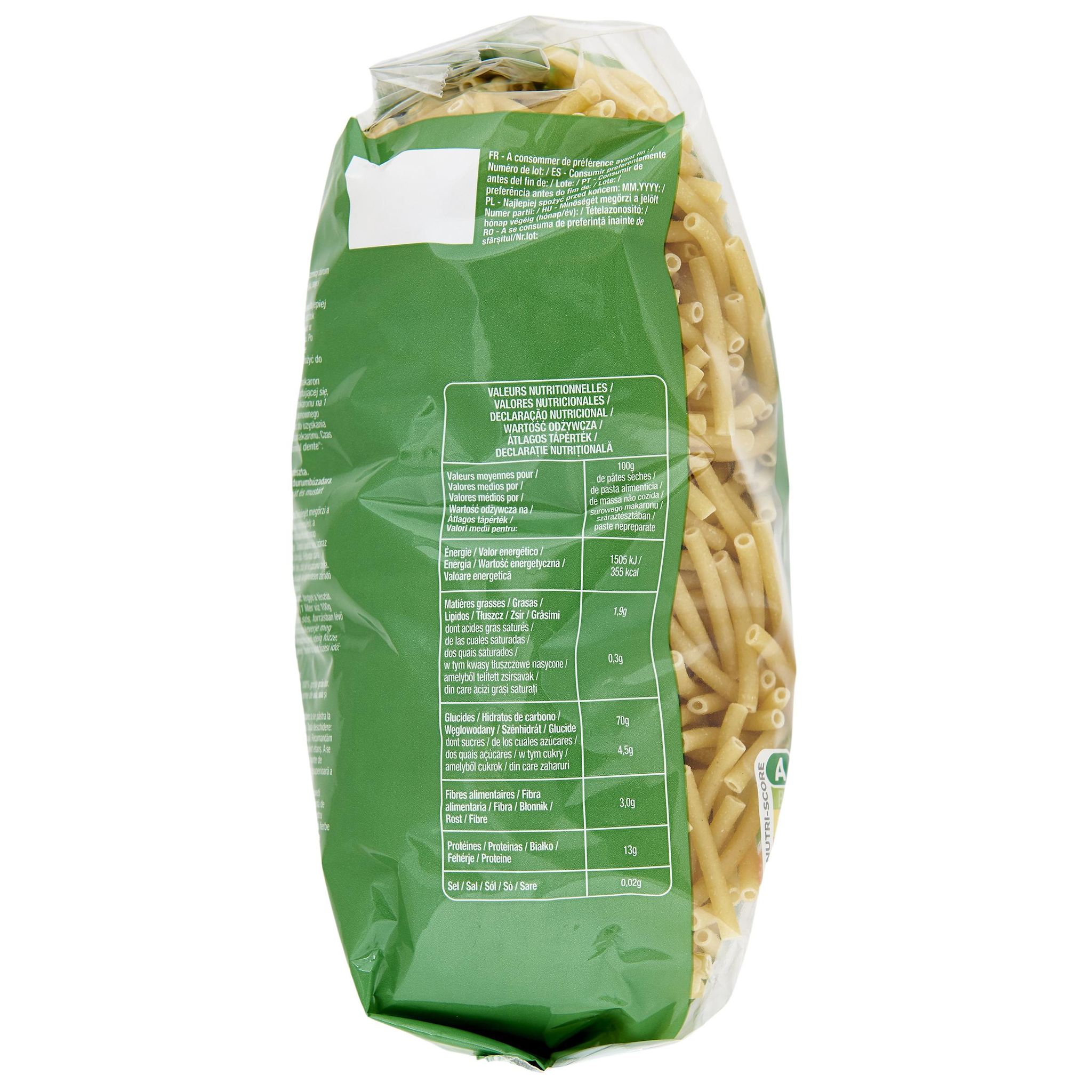 Voir la diapositive 2 : AUCHAN Macaroni 1kg