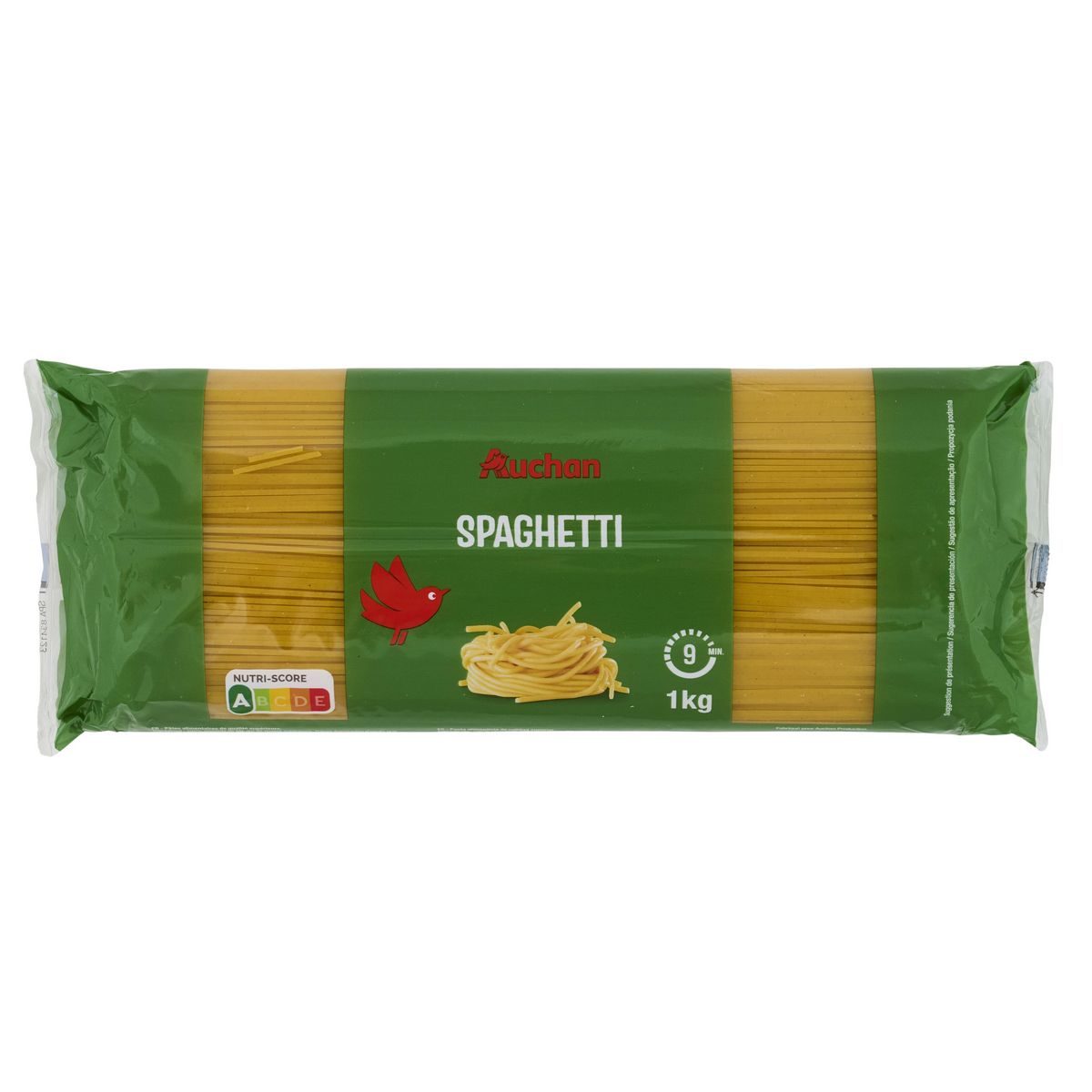 AUCHAN Spaghetti de qualité supérieure 1kg