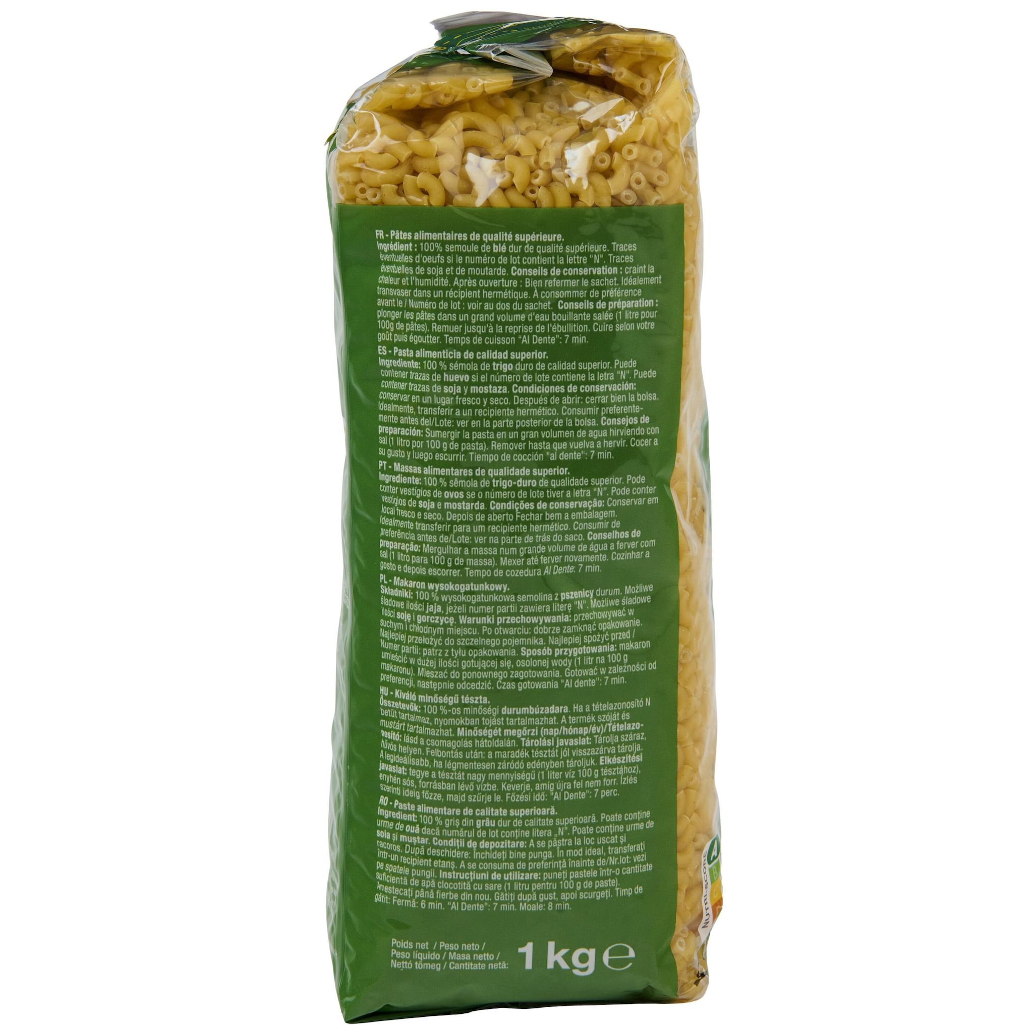 Voir la diapositive 2 : AUCHAN Coquillettes 1kg