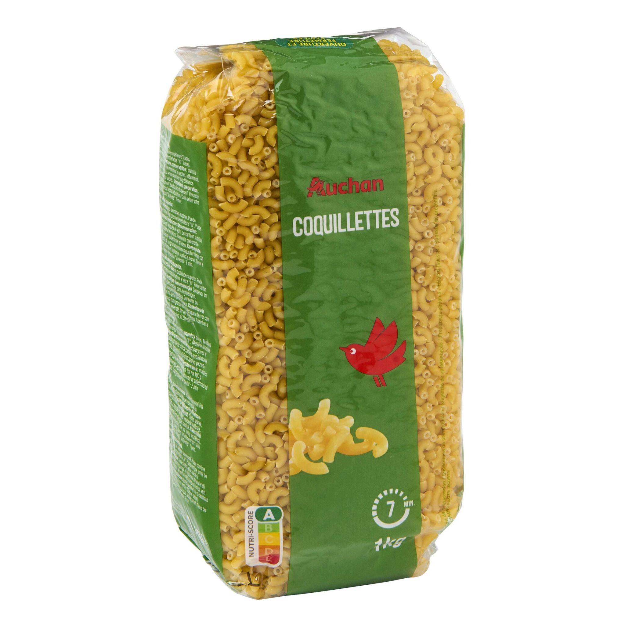 Voir la diapositive 4 : AUCHAN Coquillettes 1kg