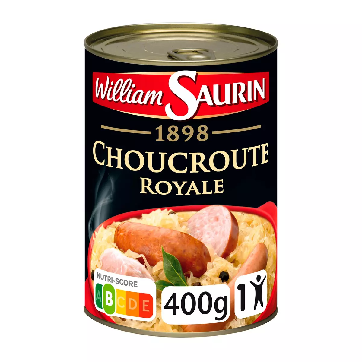 WILLIAM SAURIN Choucroute royale au Riesling 1 personne 400g