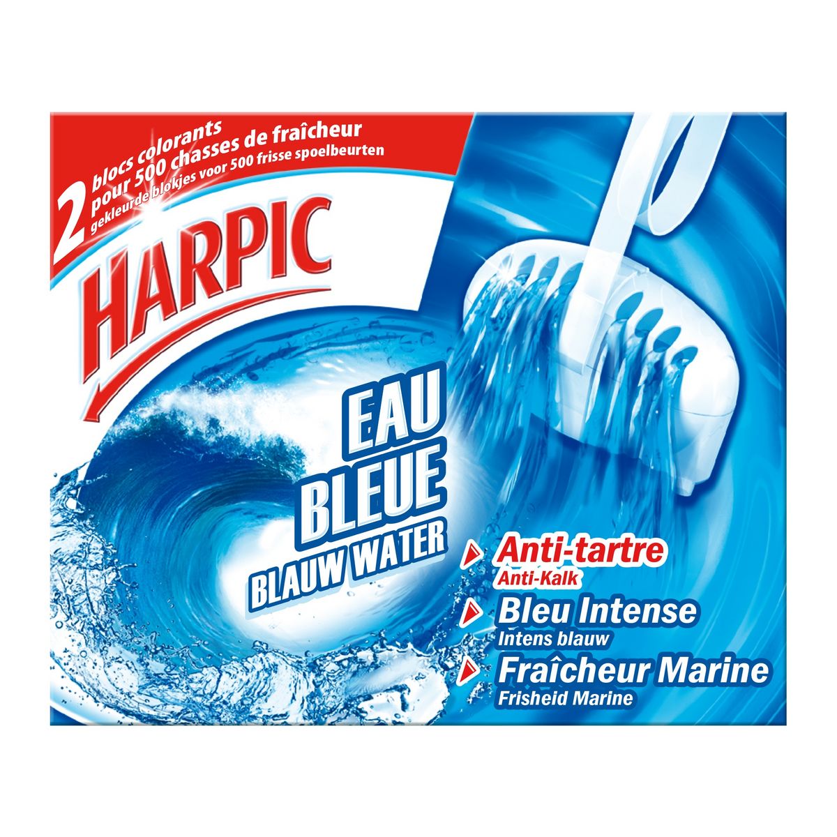 HARPIC Blocs WC anti-tartre eau bleue 2 blocs