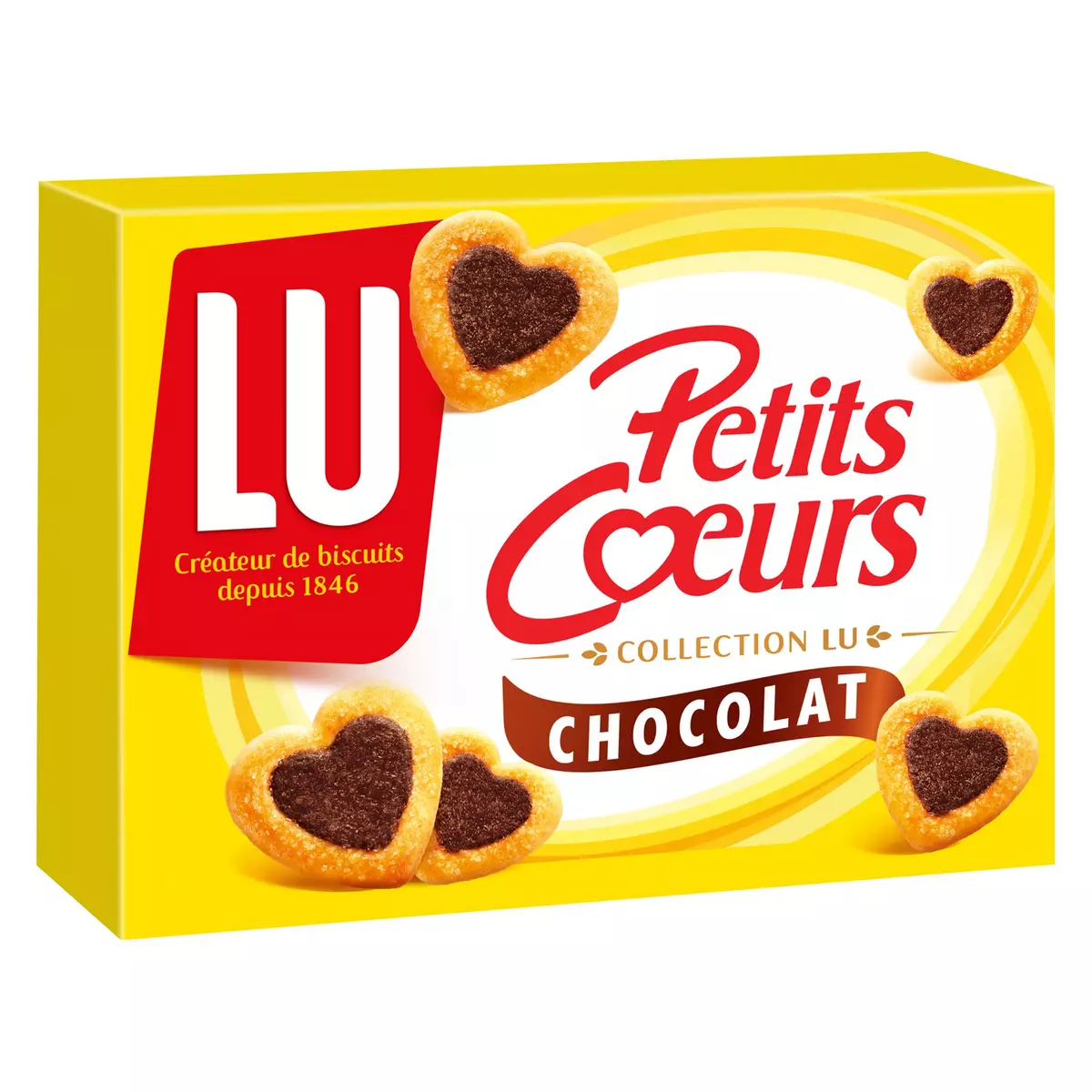 LU Petits cœurs biscuits feuilletés au chocolat Environ 28 biscuits 125g