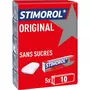 STIMOROL Original chewing-gums sans sucres avec édulcorants 5x10 dragées 70g